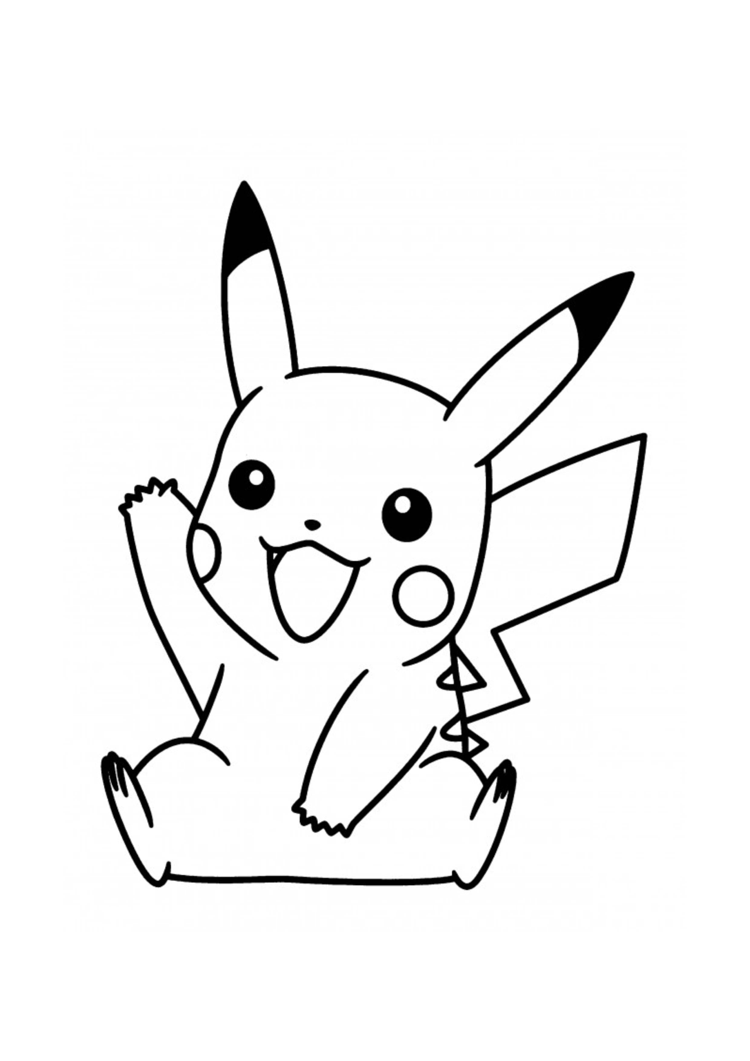 Pikachu coloring page (A4) to print