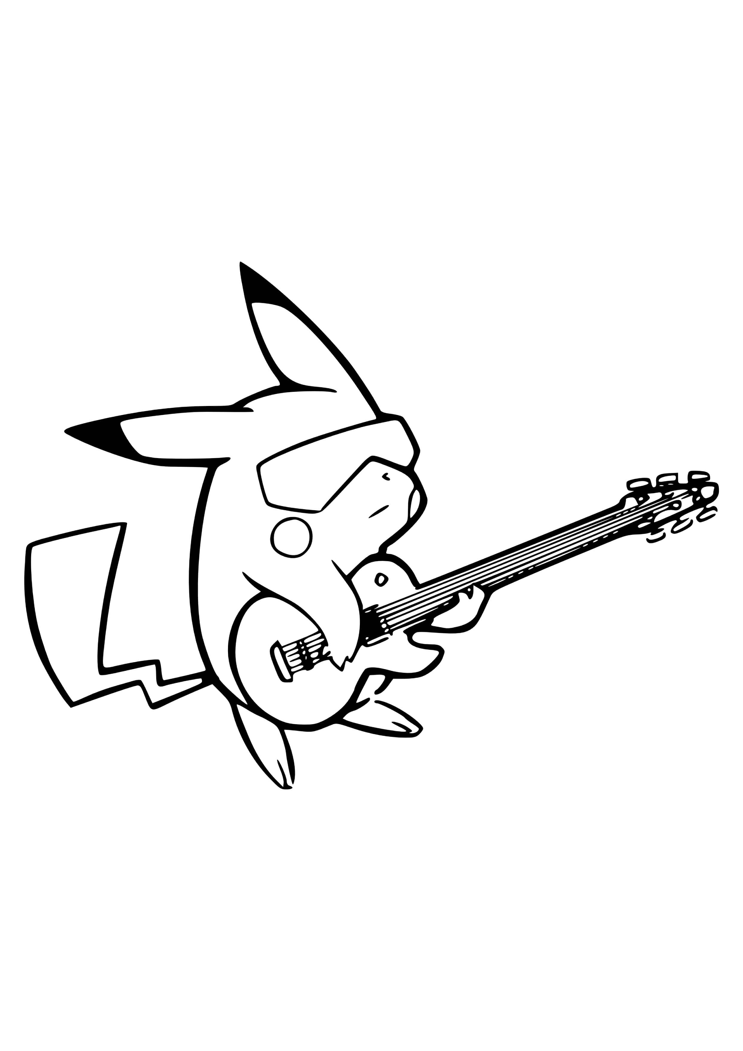 Pikachu coloring page (A4) to print