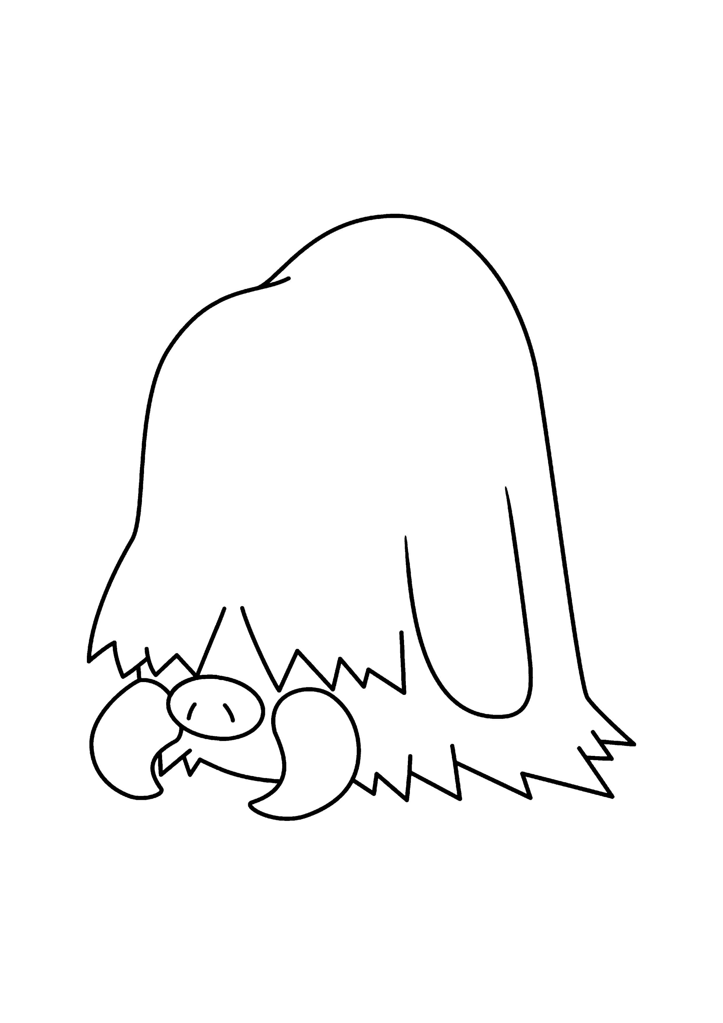 Piloswine coloring page (A4) to print