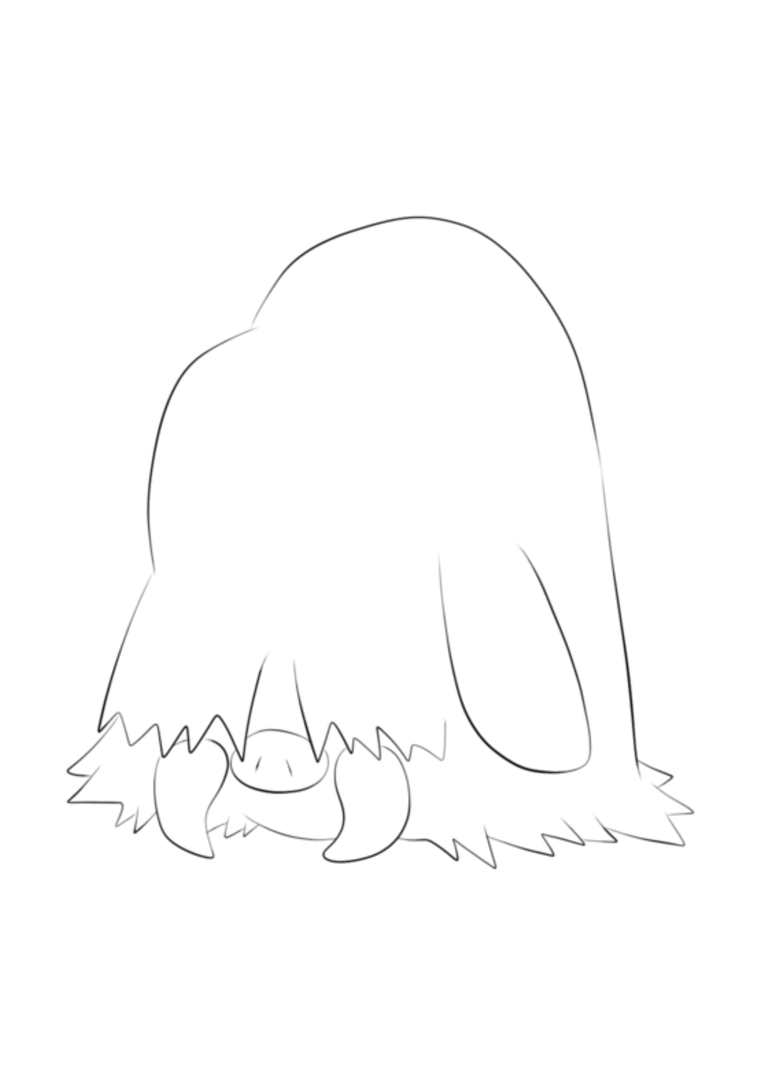 Piloswine coloring page (A4) to print