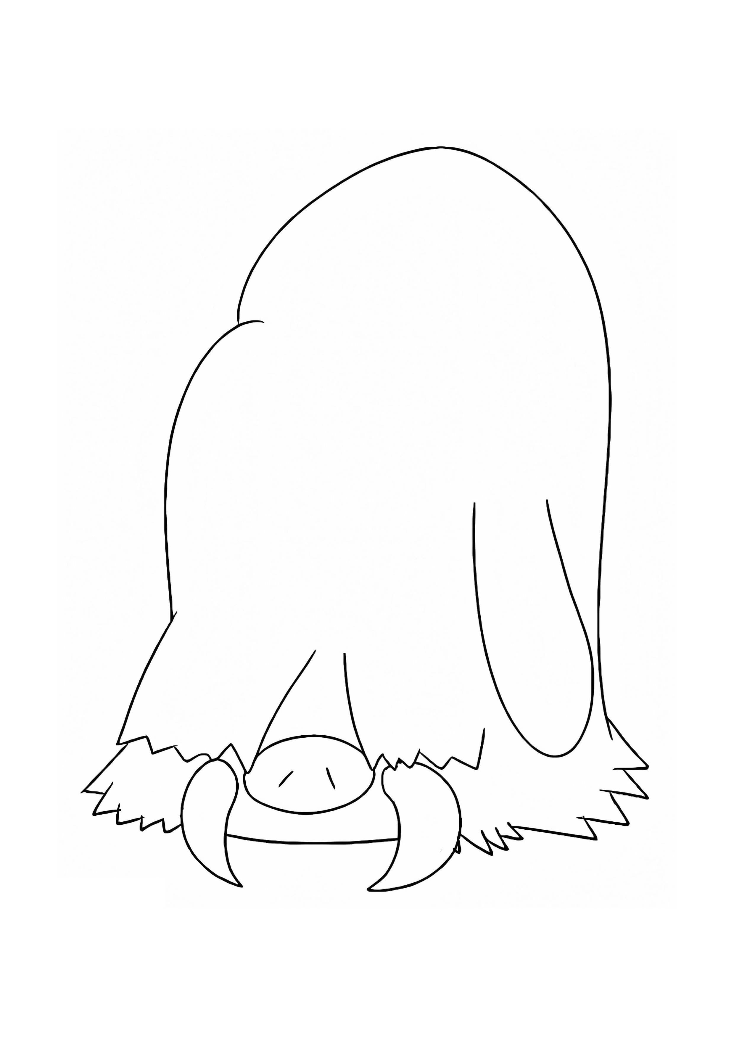 Piloswine coloring page (A4) to print