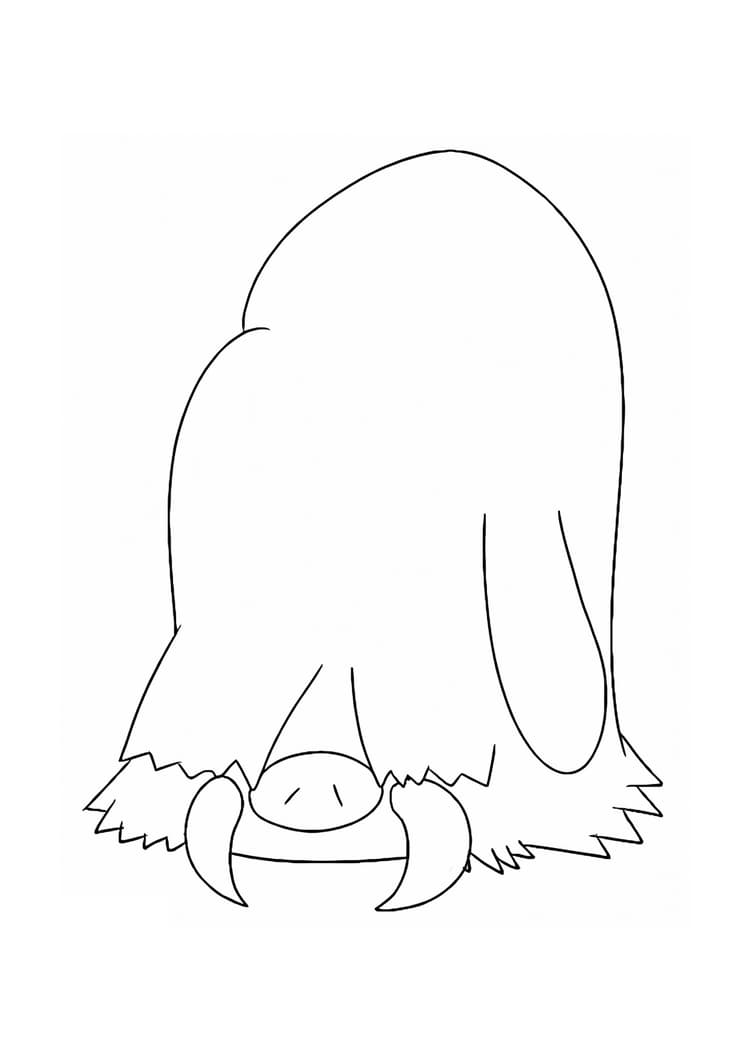 Piloswine coloring page (A4) to print