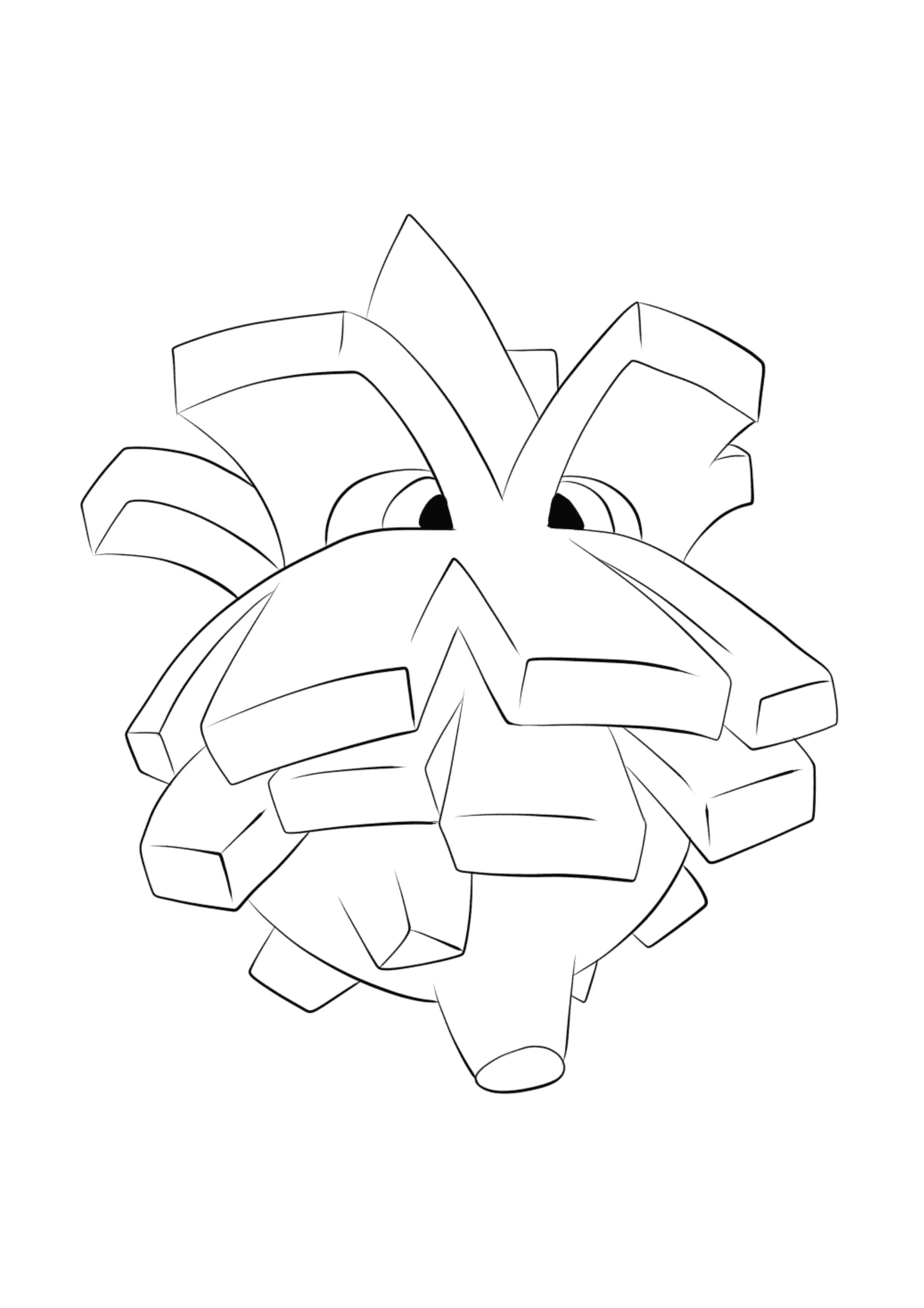 Pineco coloring page (A4) to print