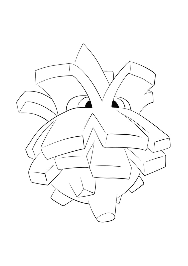 Pineco coloring page (A4) to print