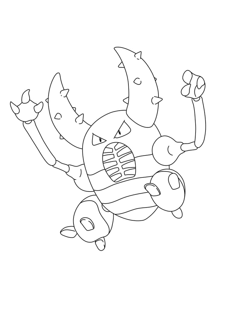 Pinsir coloring page (A4) to print