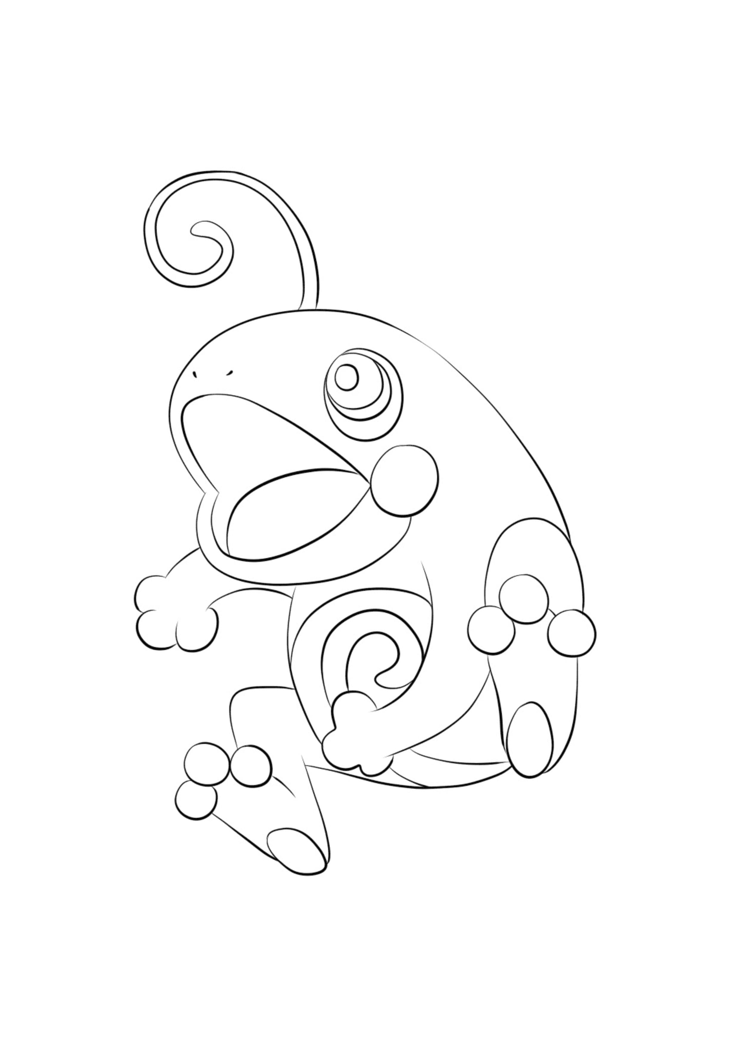 Politoed coloring page (A4) to print