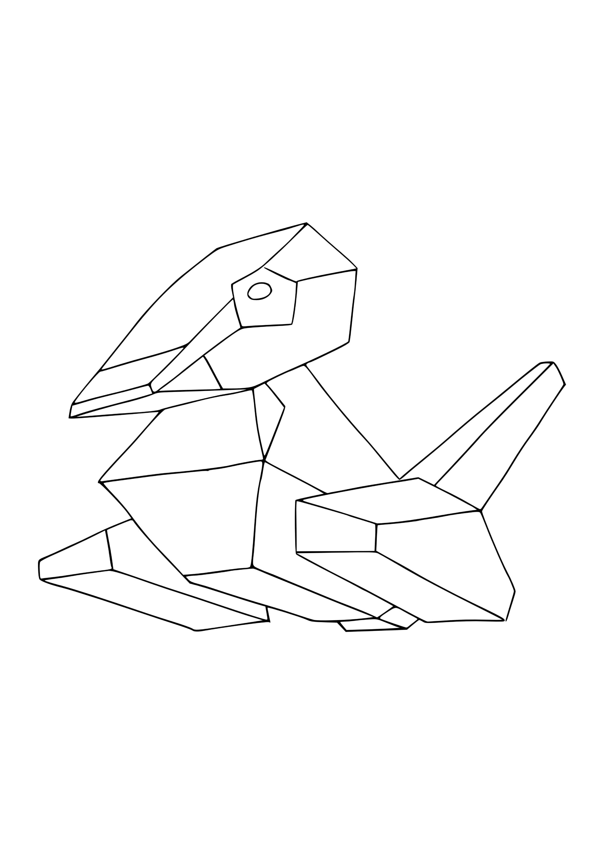 Porygon coloring page (A4) to print
