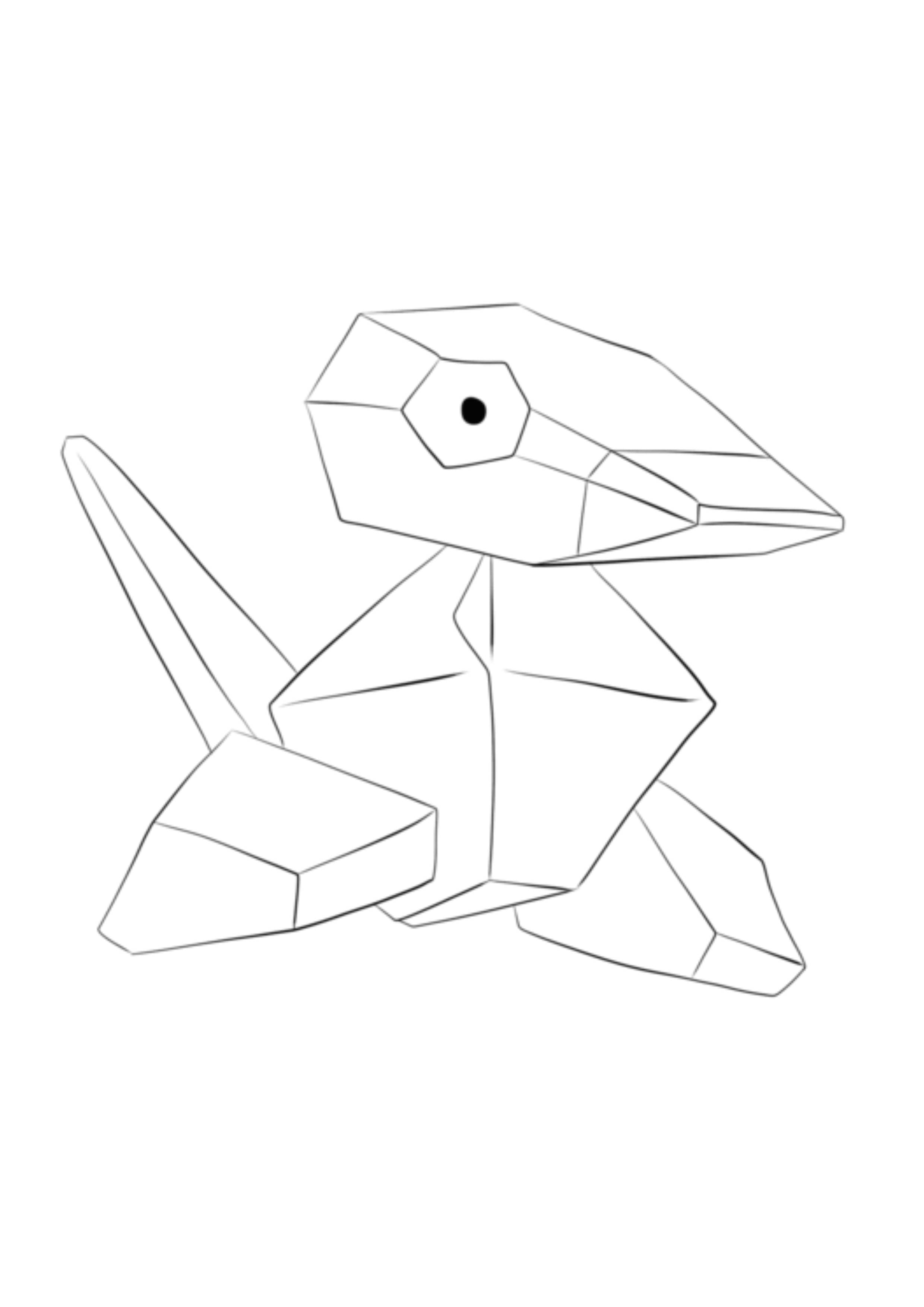 Porygon coloring page (A4) to print