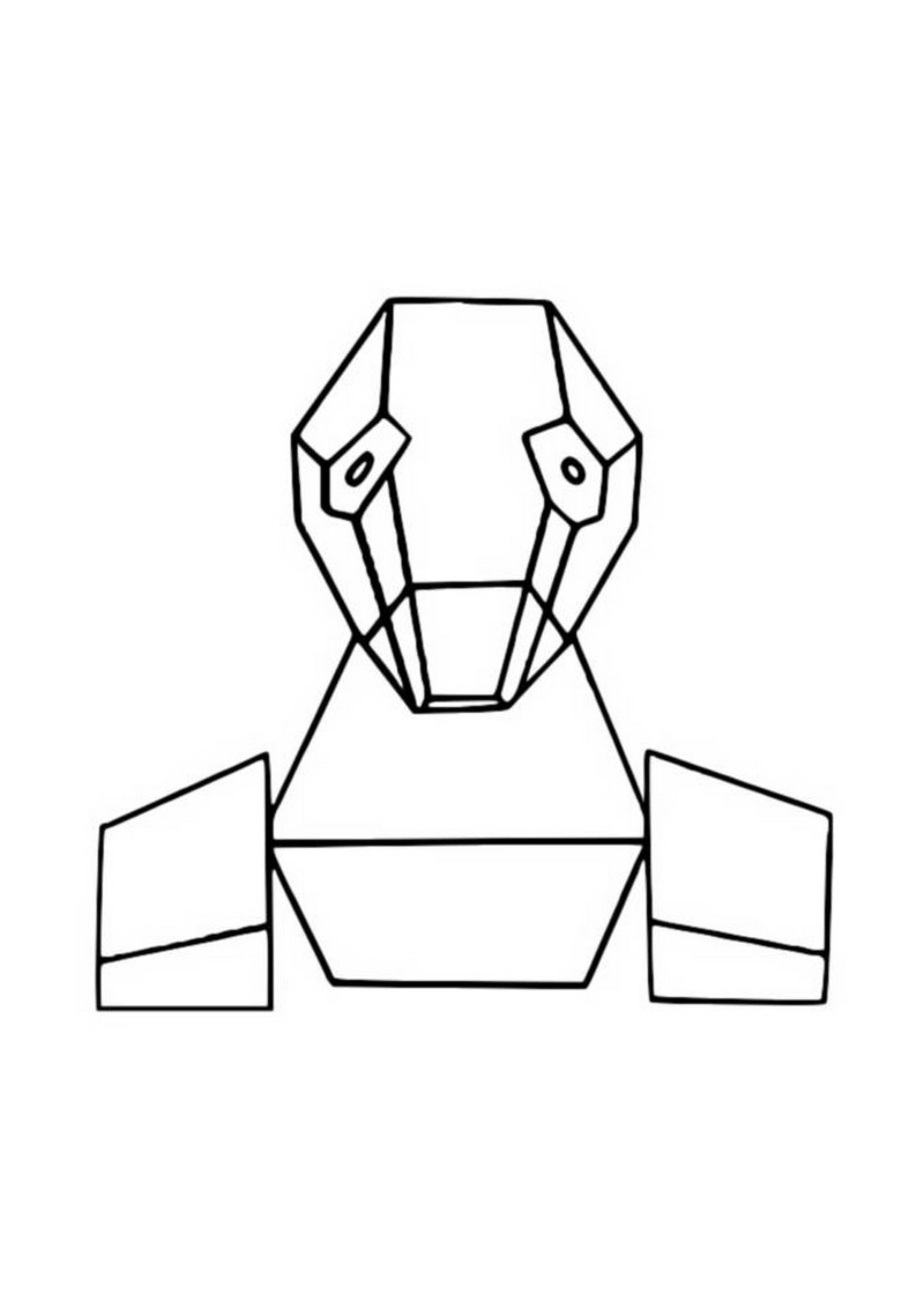 Porygon coloring page (A4) to print