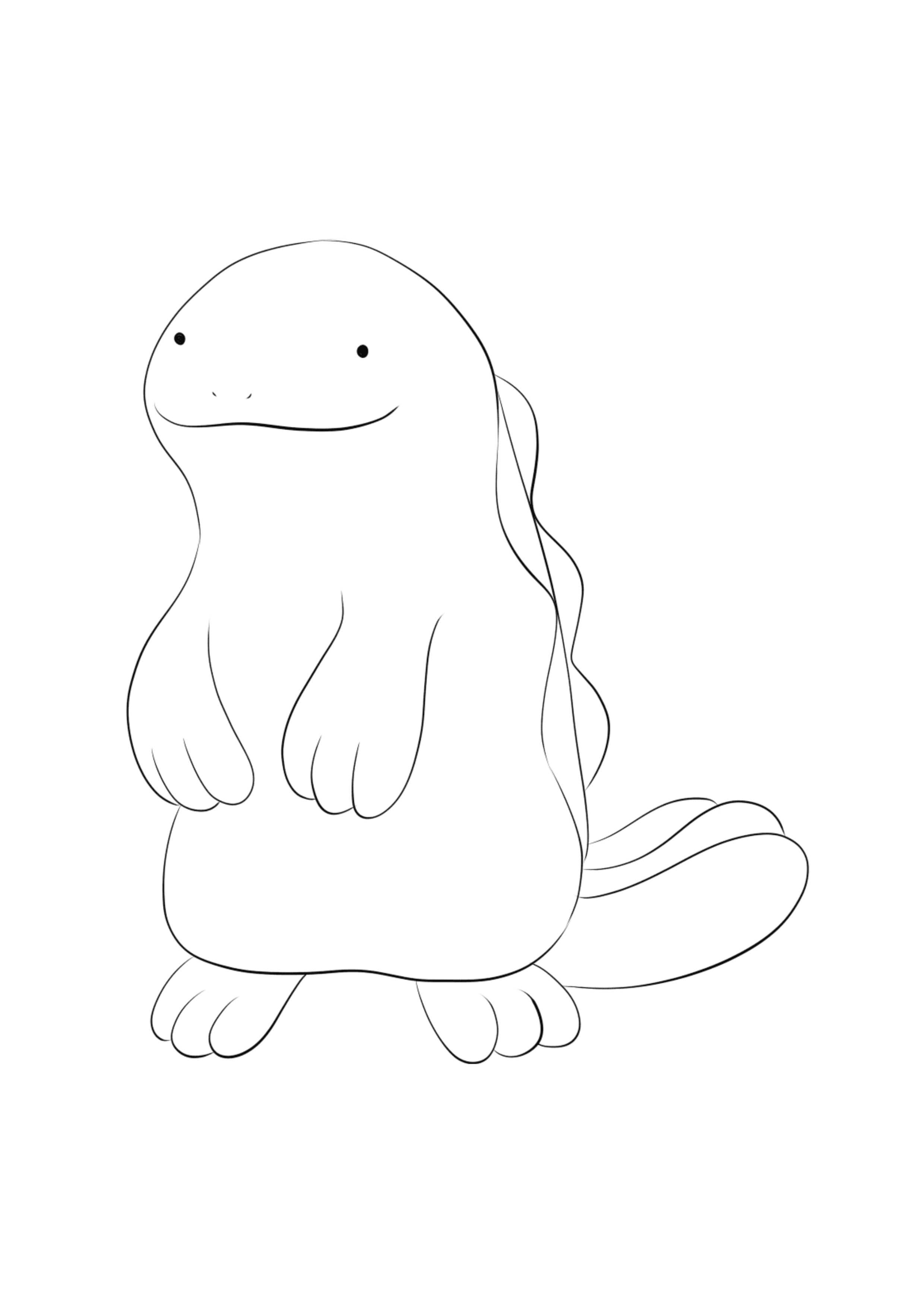 Quagsire coloring page (A4) to print