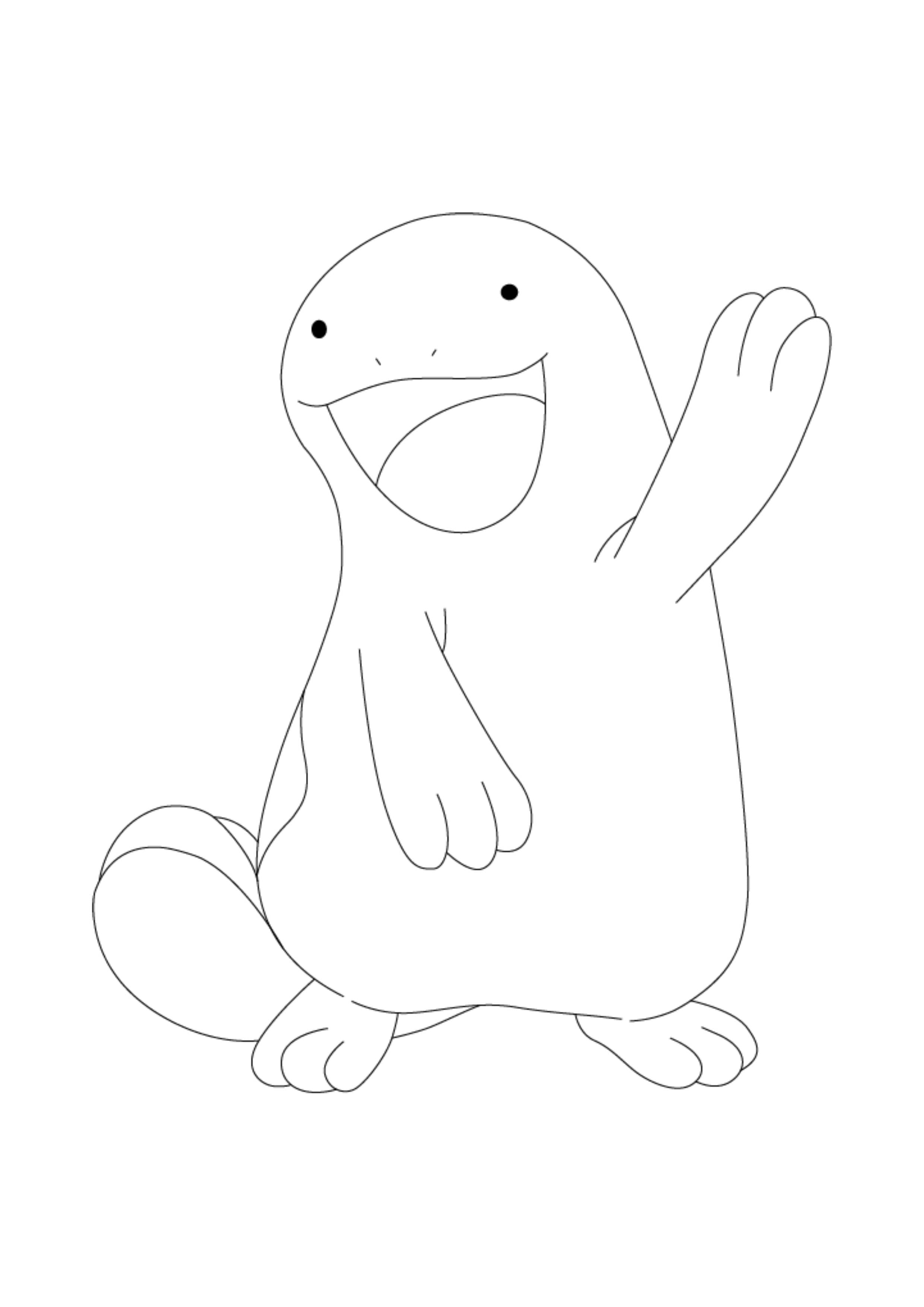 Quagsire coloring page (A4) to print
