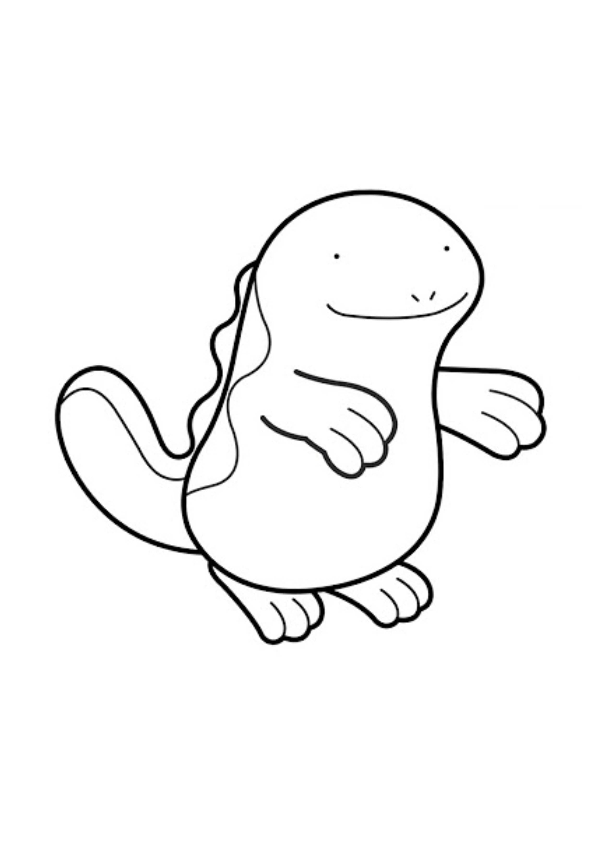 Quagsire coloring page (A4) to print