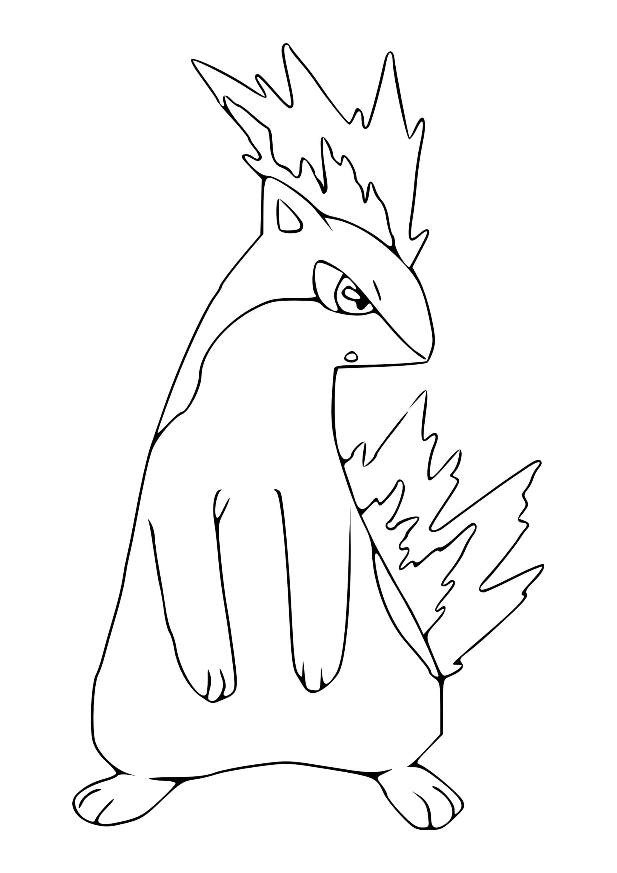 Quilava coloring page (A4) to print