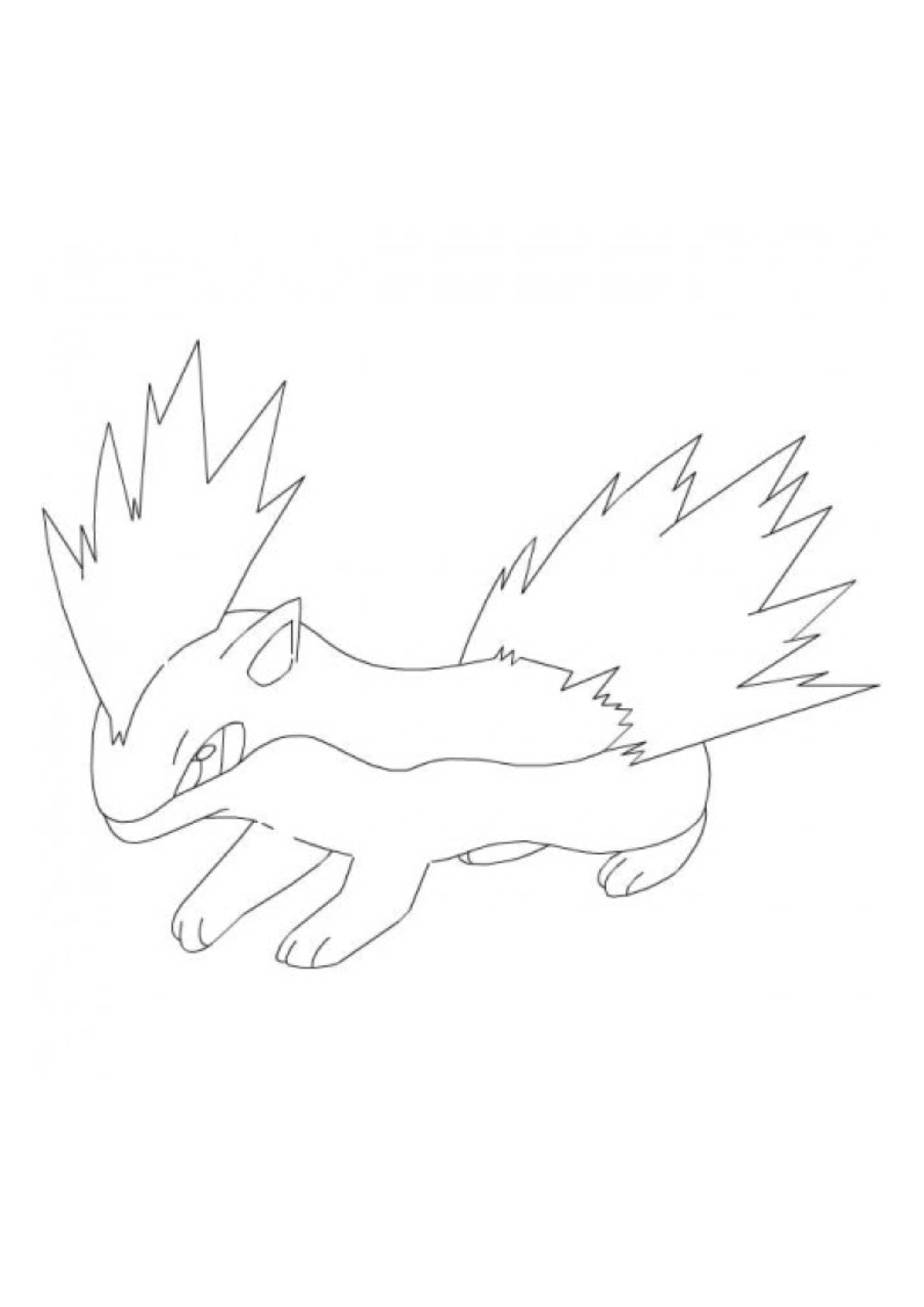 Quilava coloring page (A4) to print