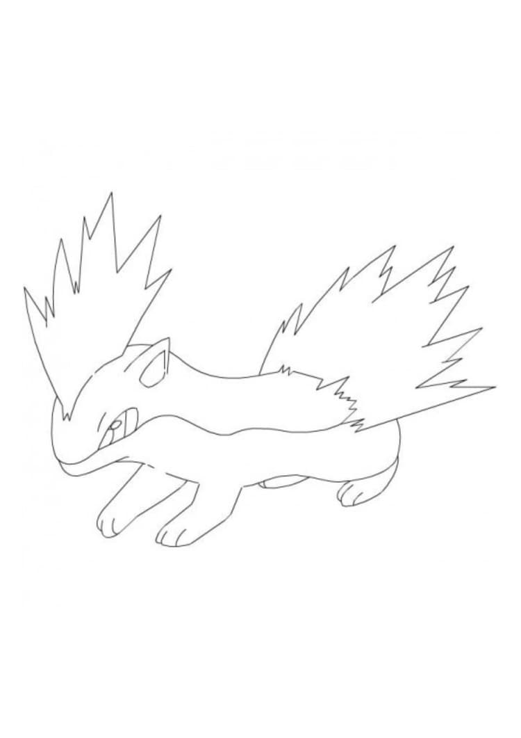 Quilava coloring page (A4) to print