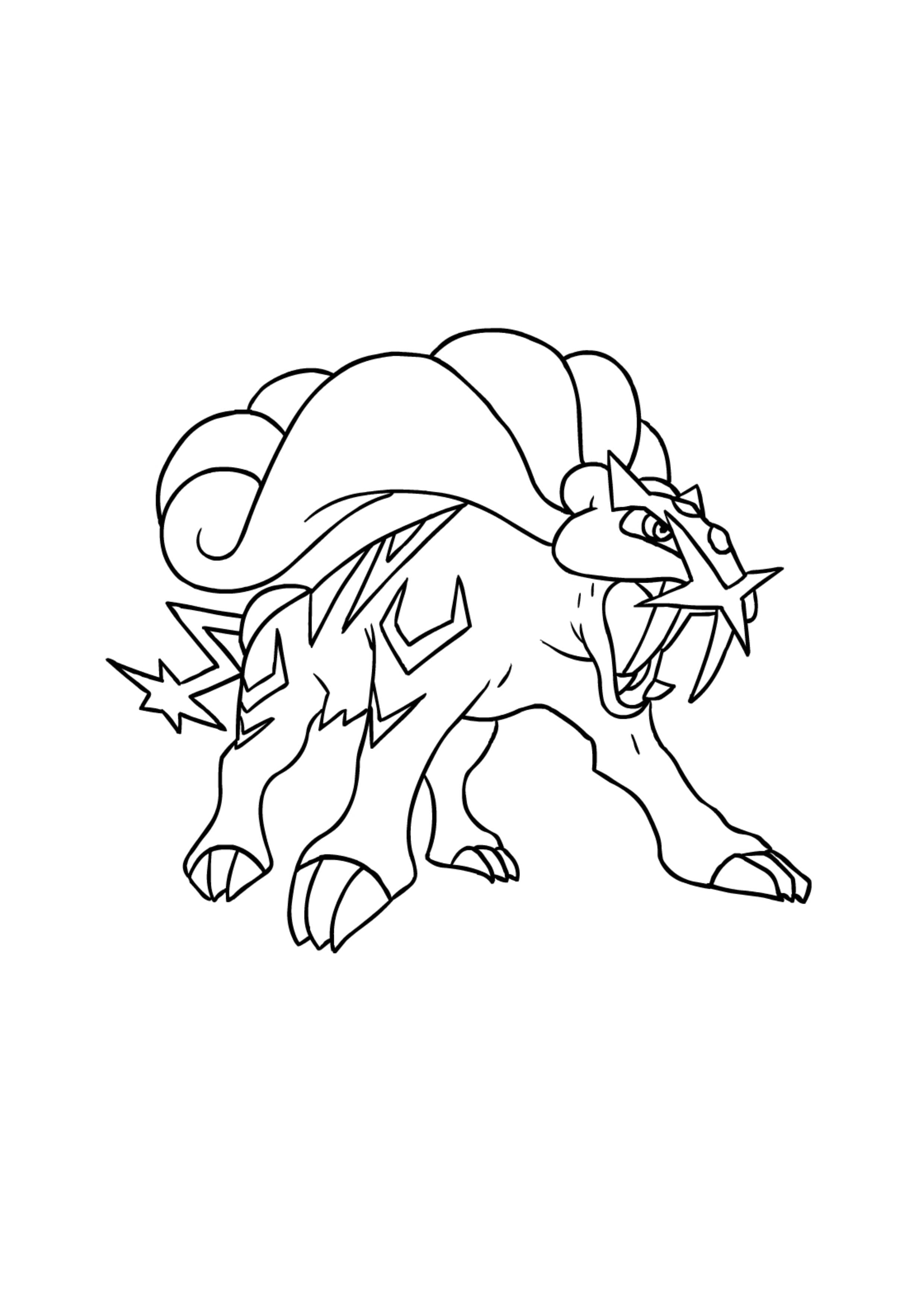 Raikou coloring page (A4) to print