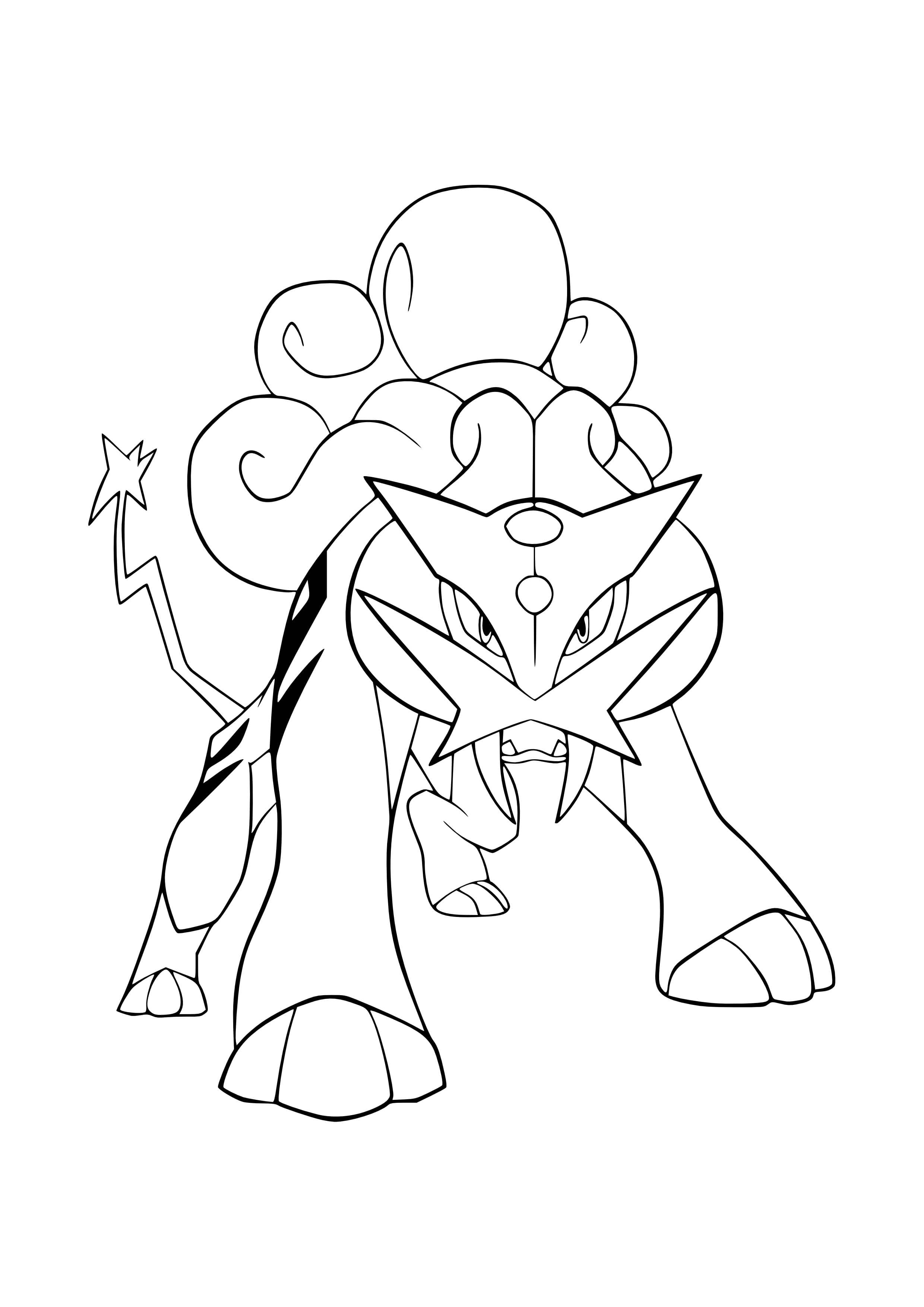 Raikou coloring page (A4) to print