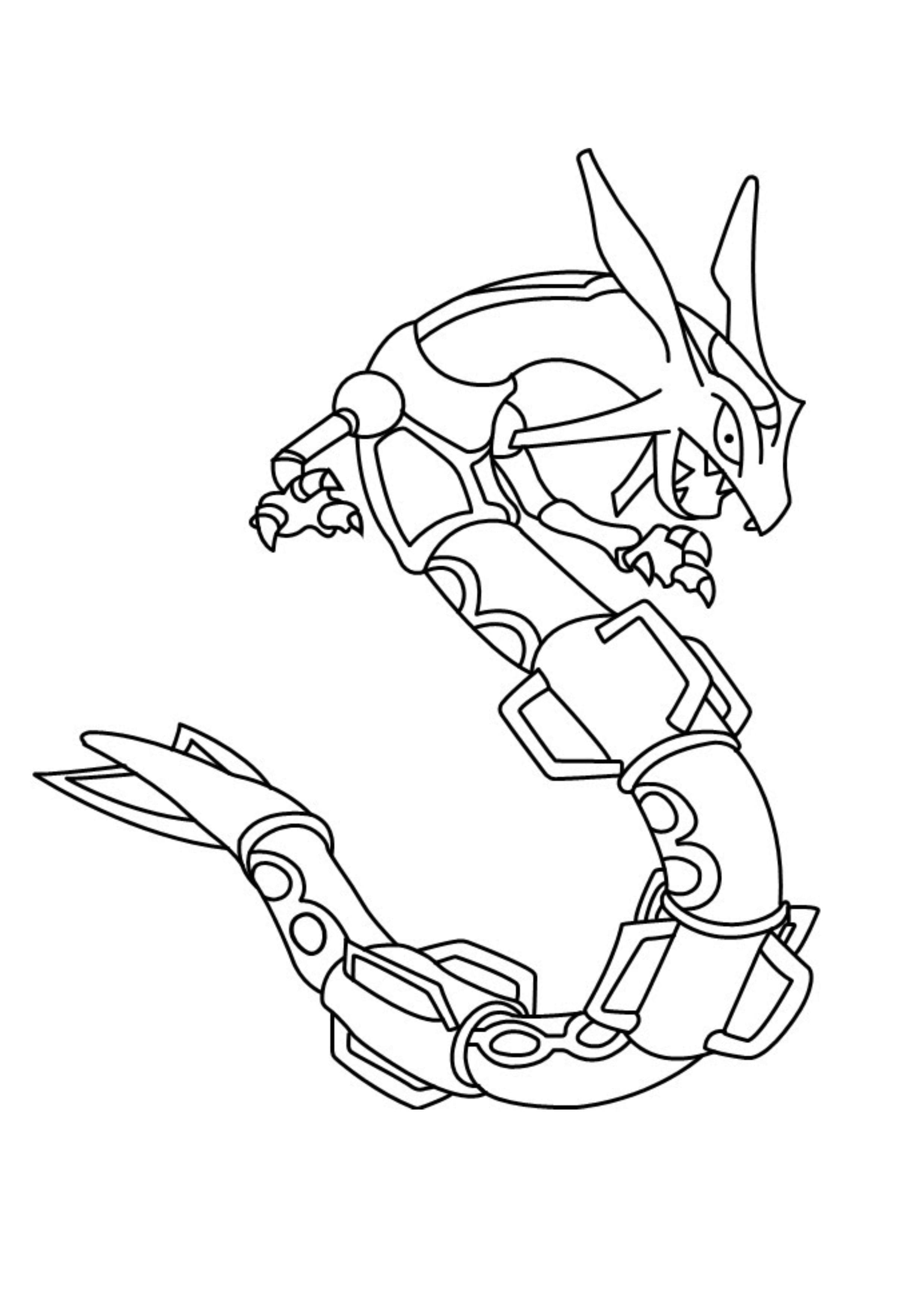 Rayquaza coloring page (A4) to print