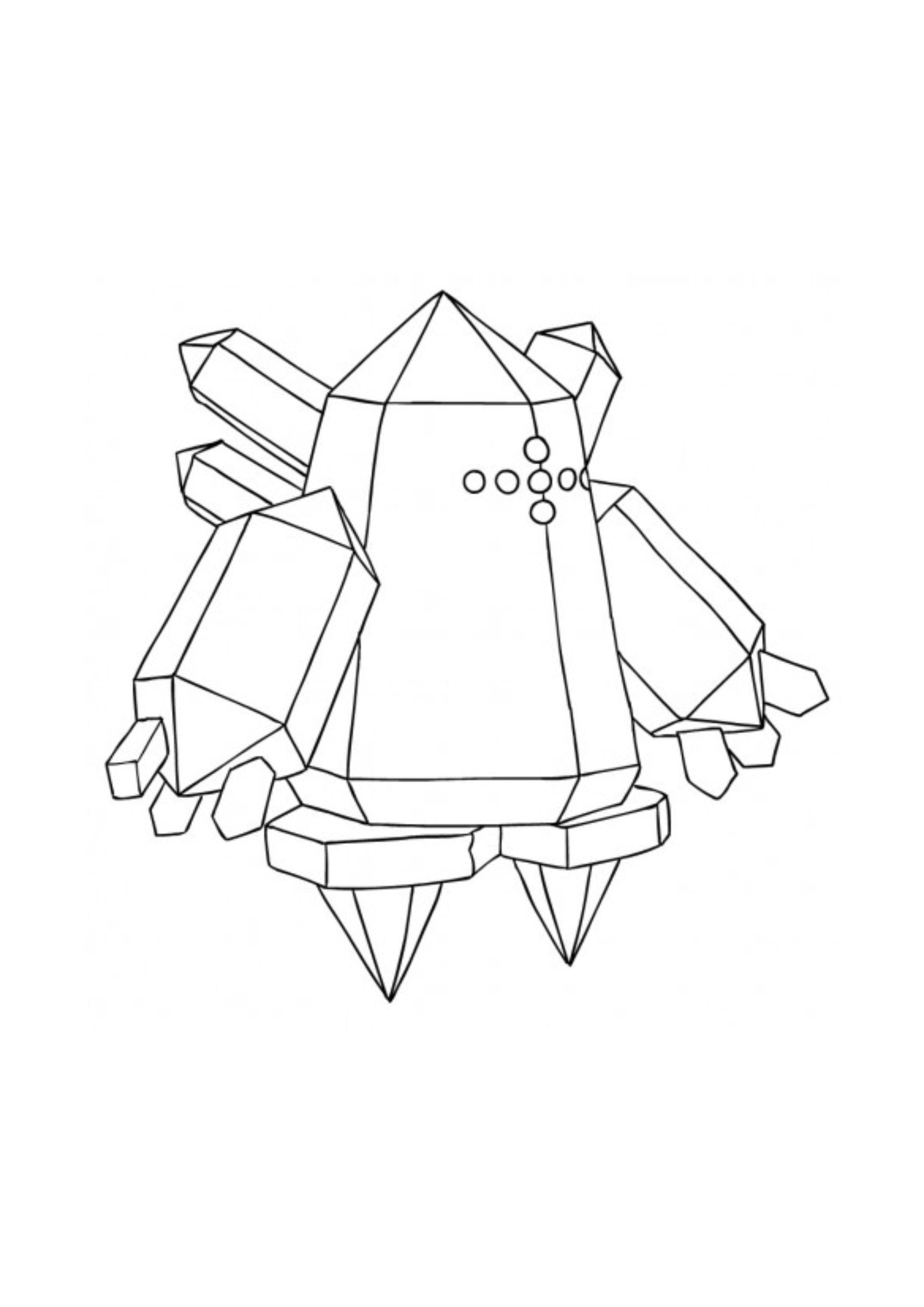 Regice coloring page (A4) to print