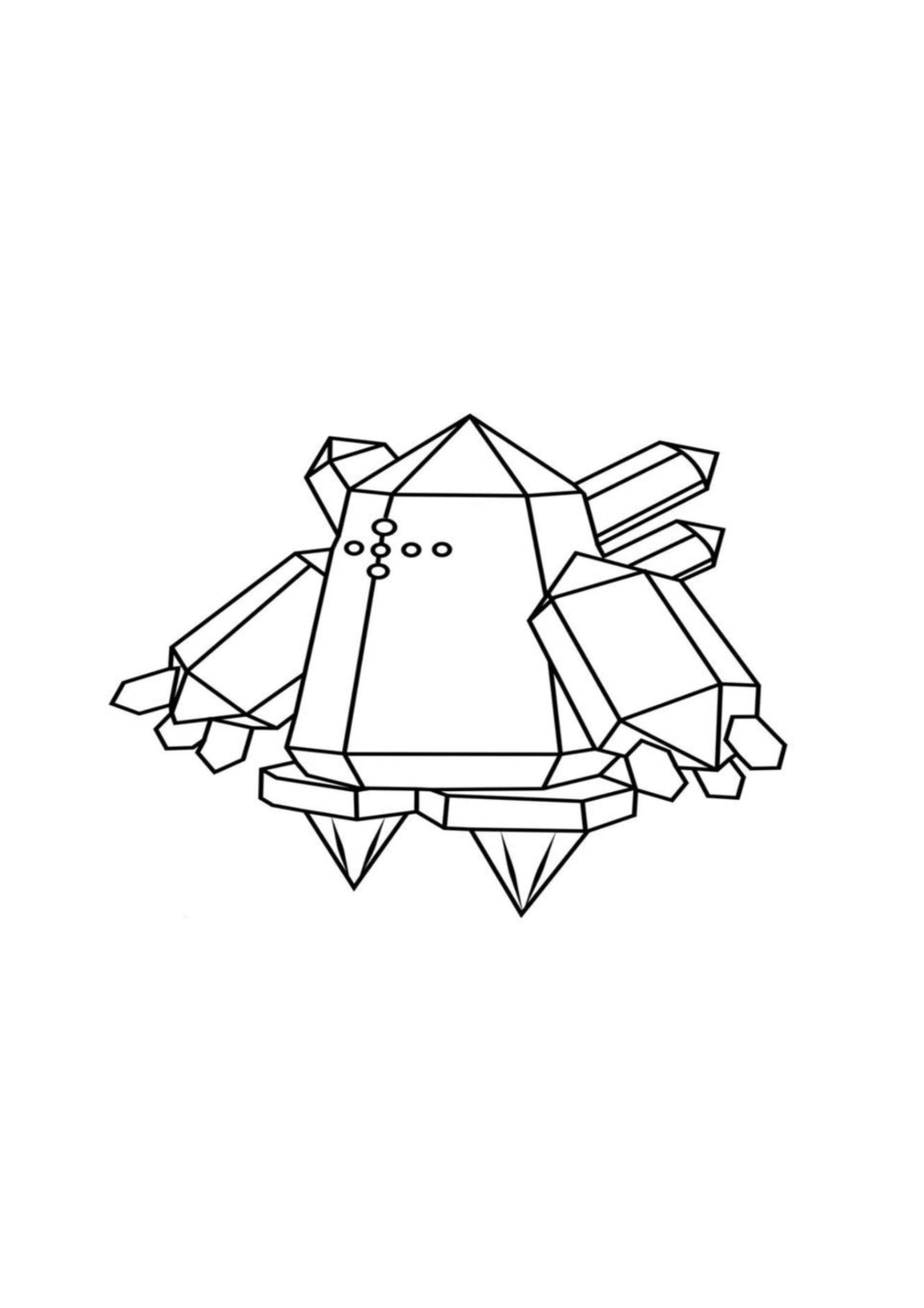 Regice coloring page (A4) to print