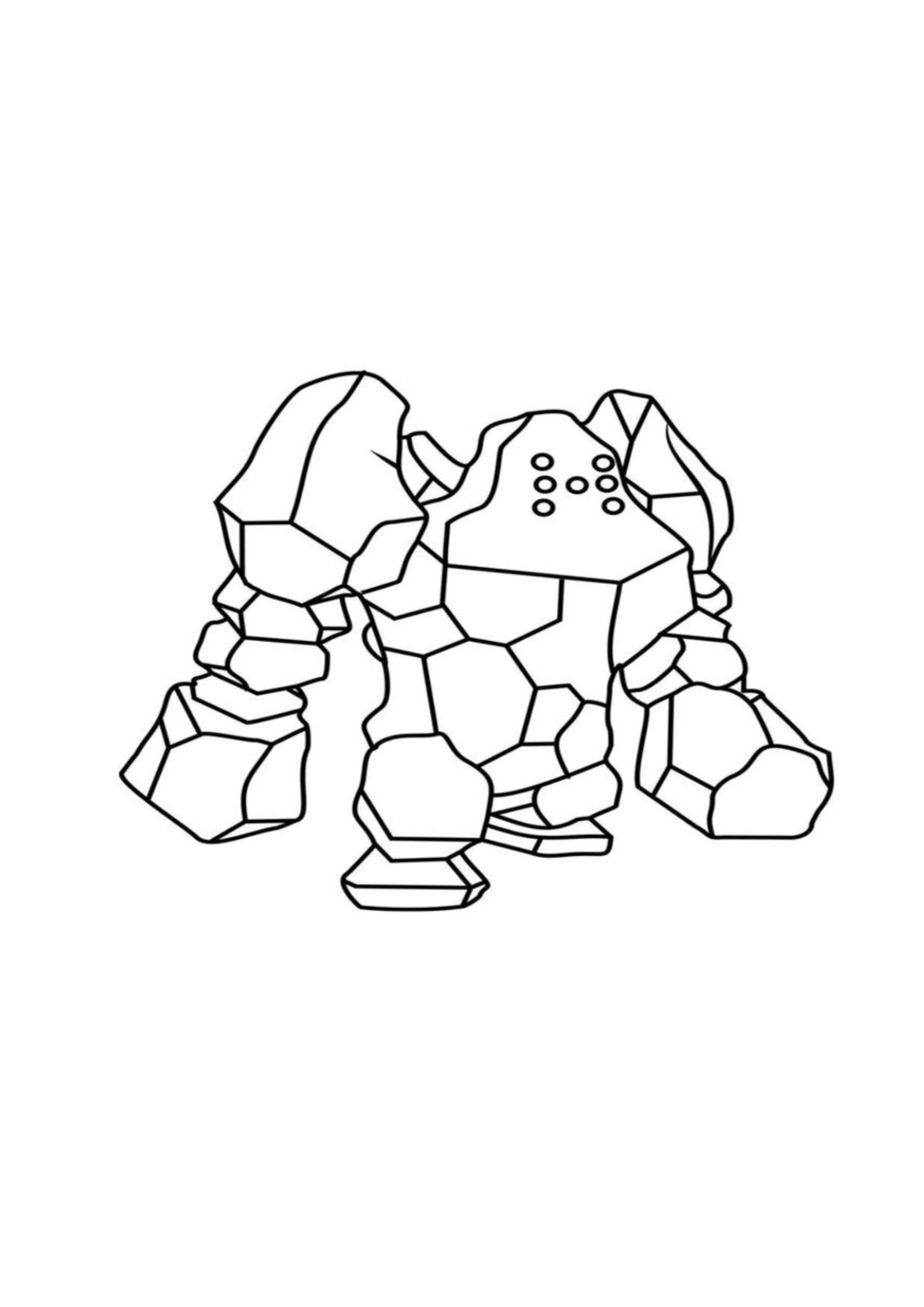 Regirock coloring page (A4) to print