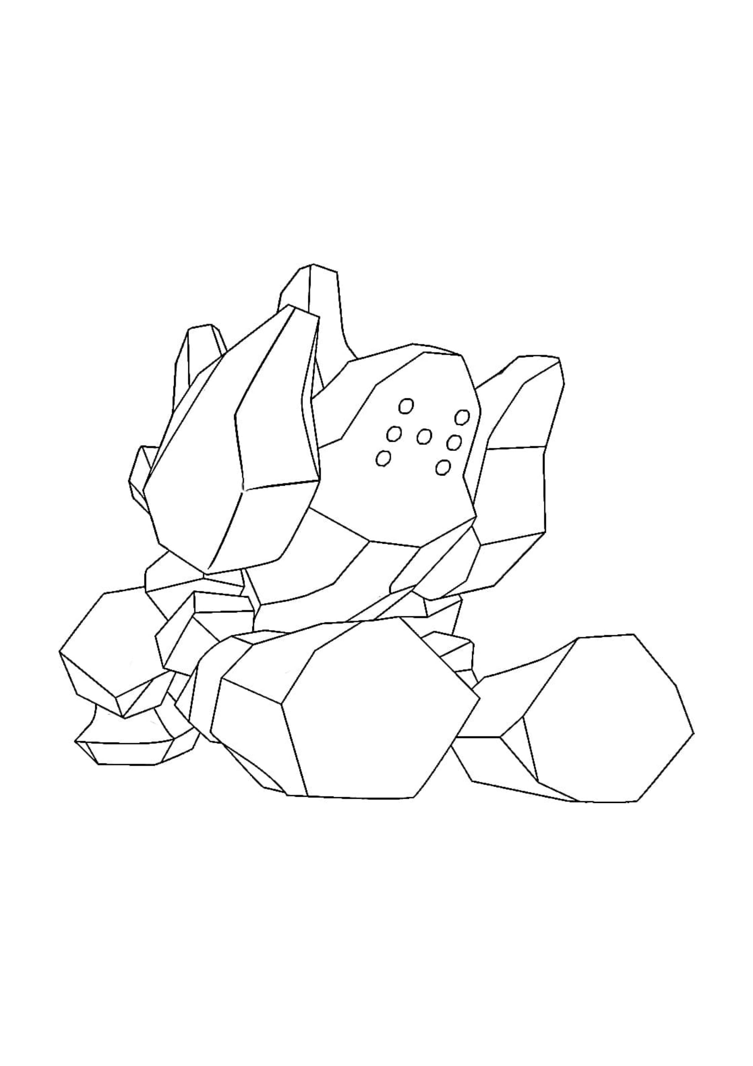 Regirock coloring page (A4) to print