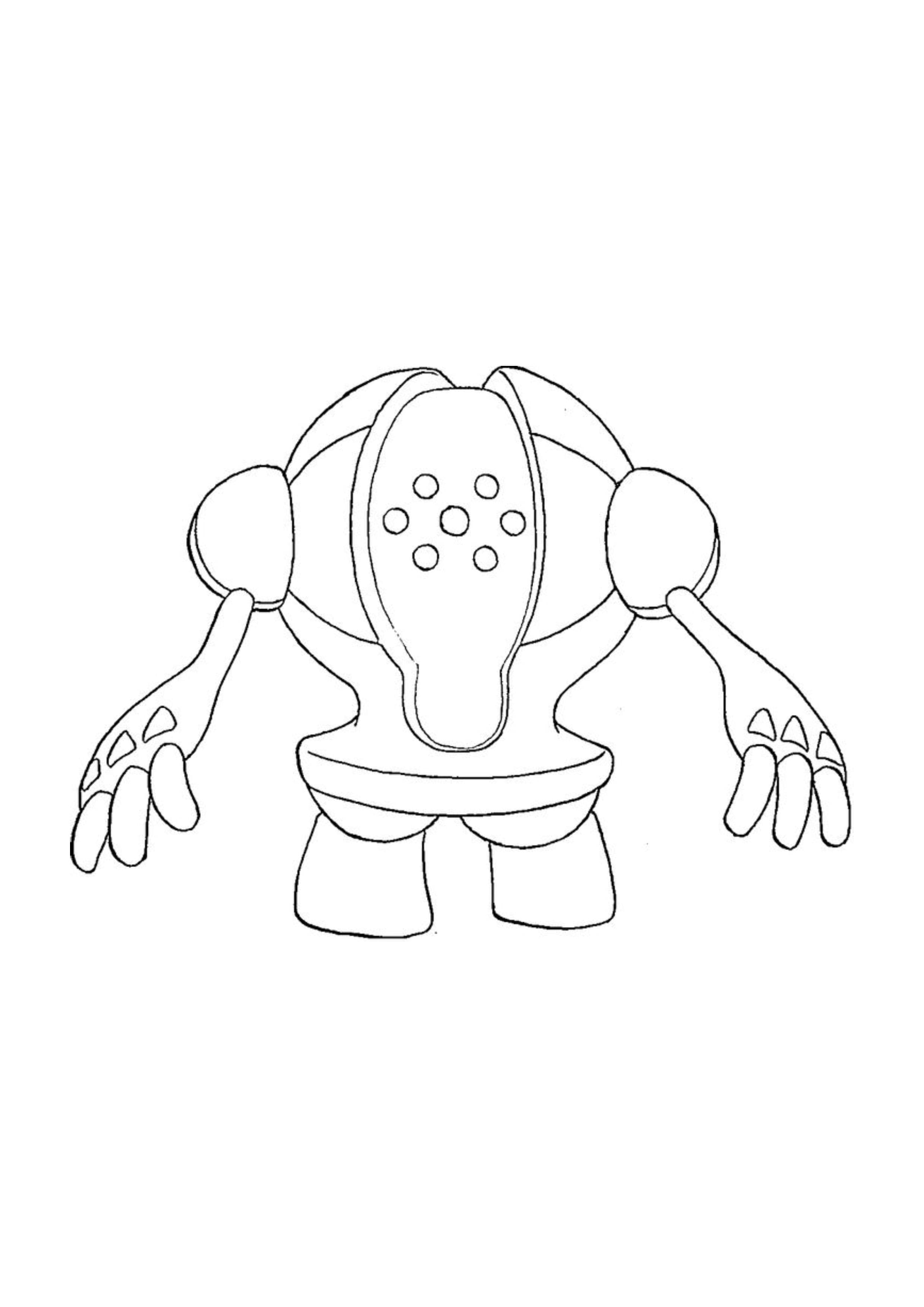 Registeel coloring page (A4) to print