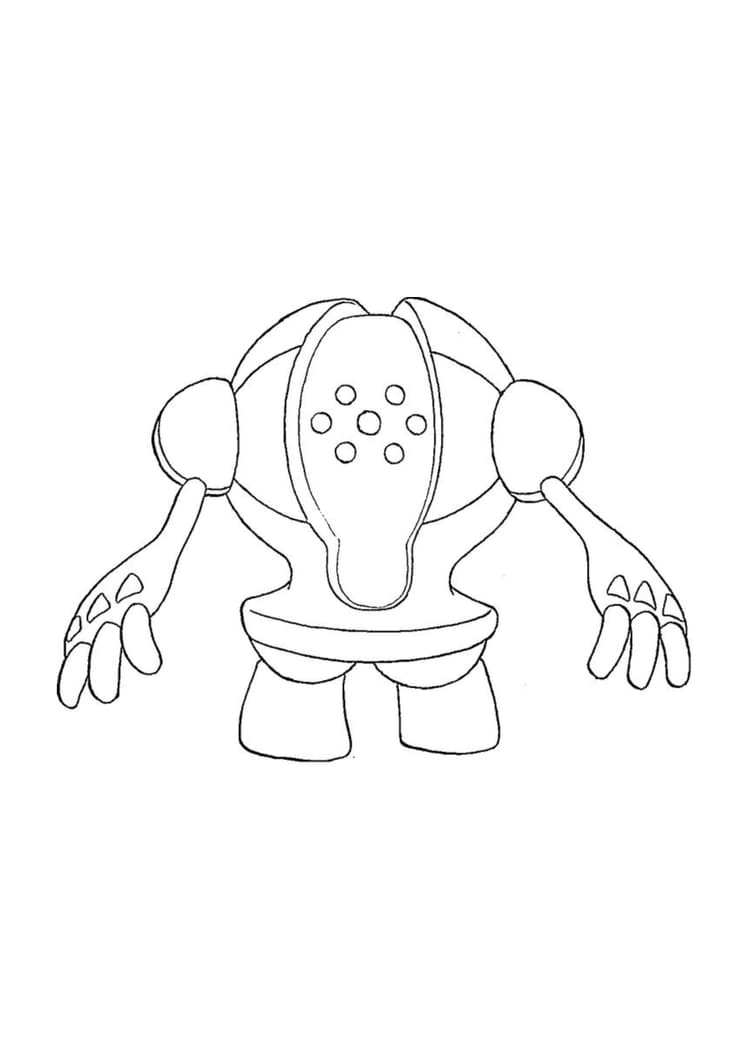 Registeel coloring page (A4) to print