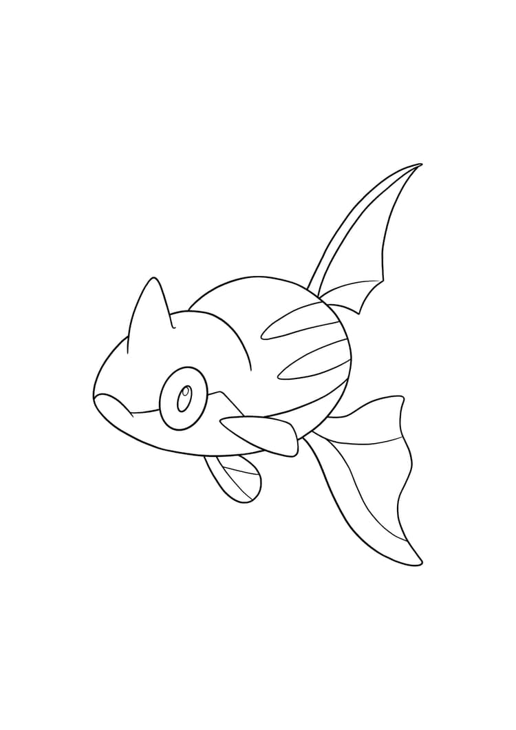 Remoraid coloring page (A4) to print