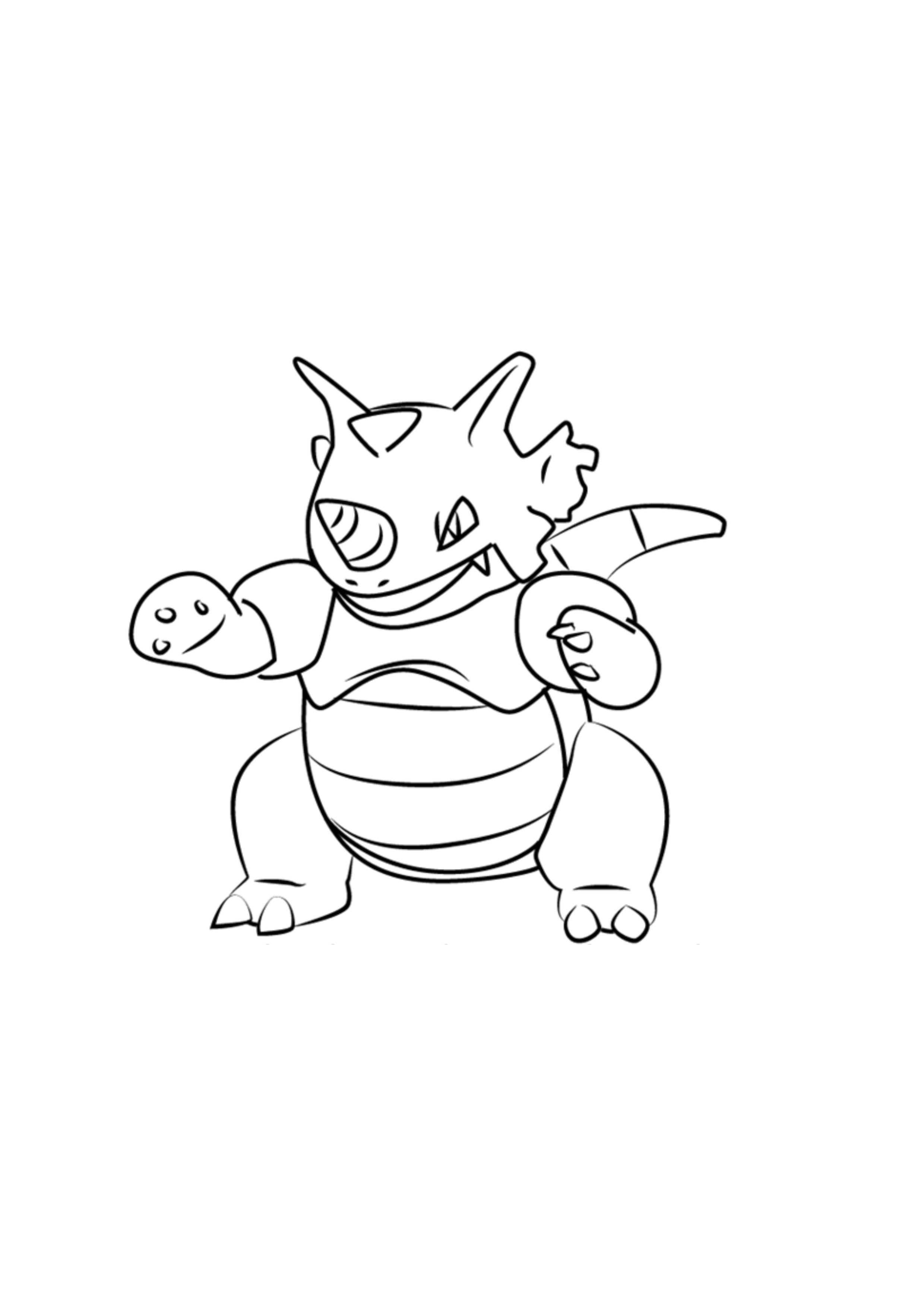 Rhydon coloring page (A4) to print