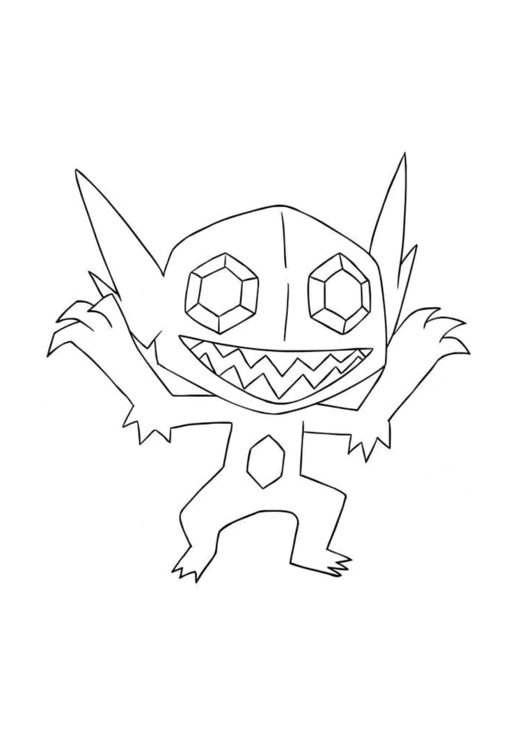 Sableye coloring page (A4) to print