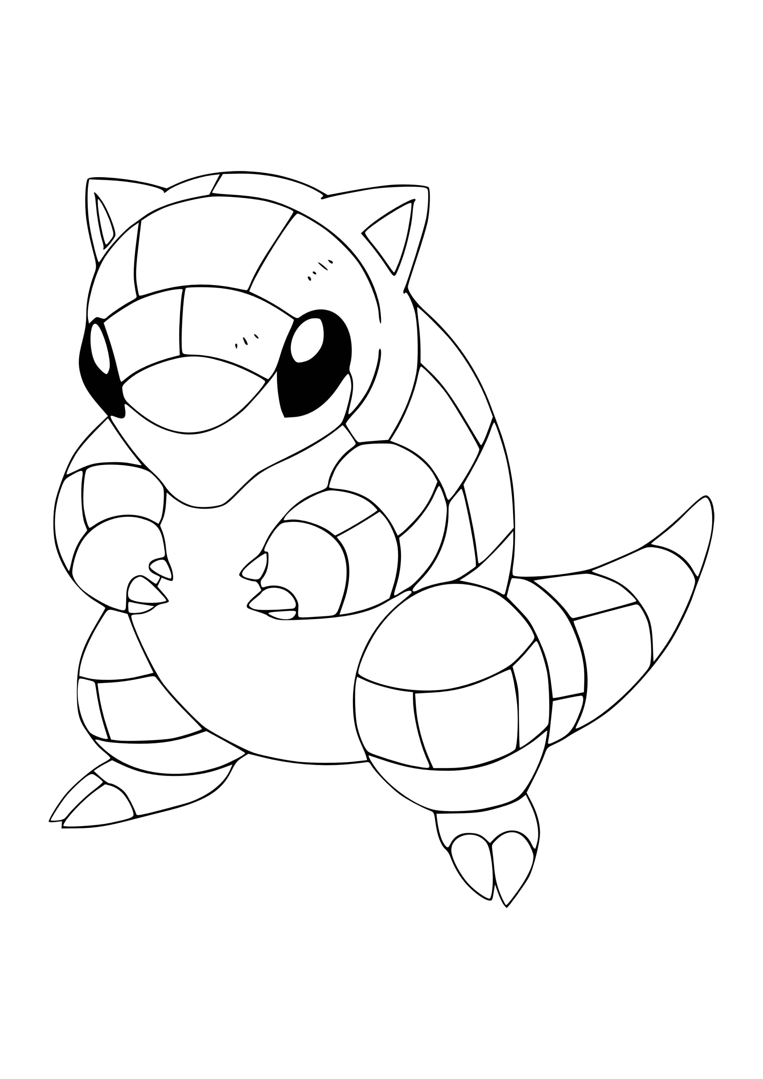 Sandshrew coloring page (A4) to print