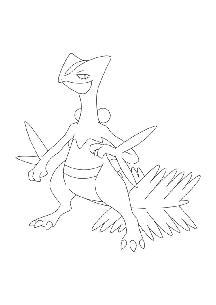 Sceptile coloring page (A4) to print