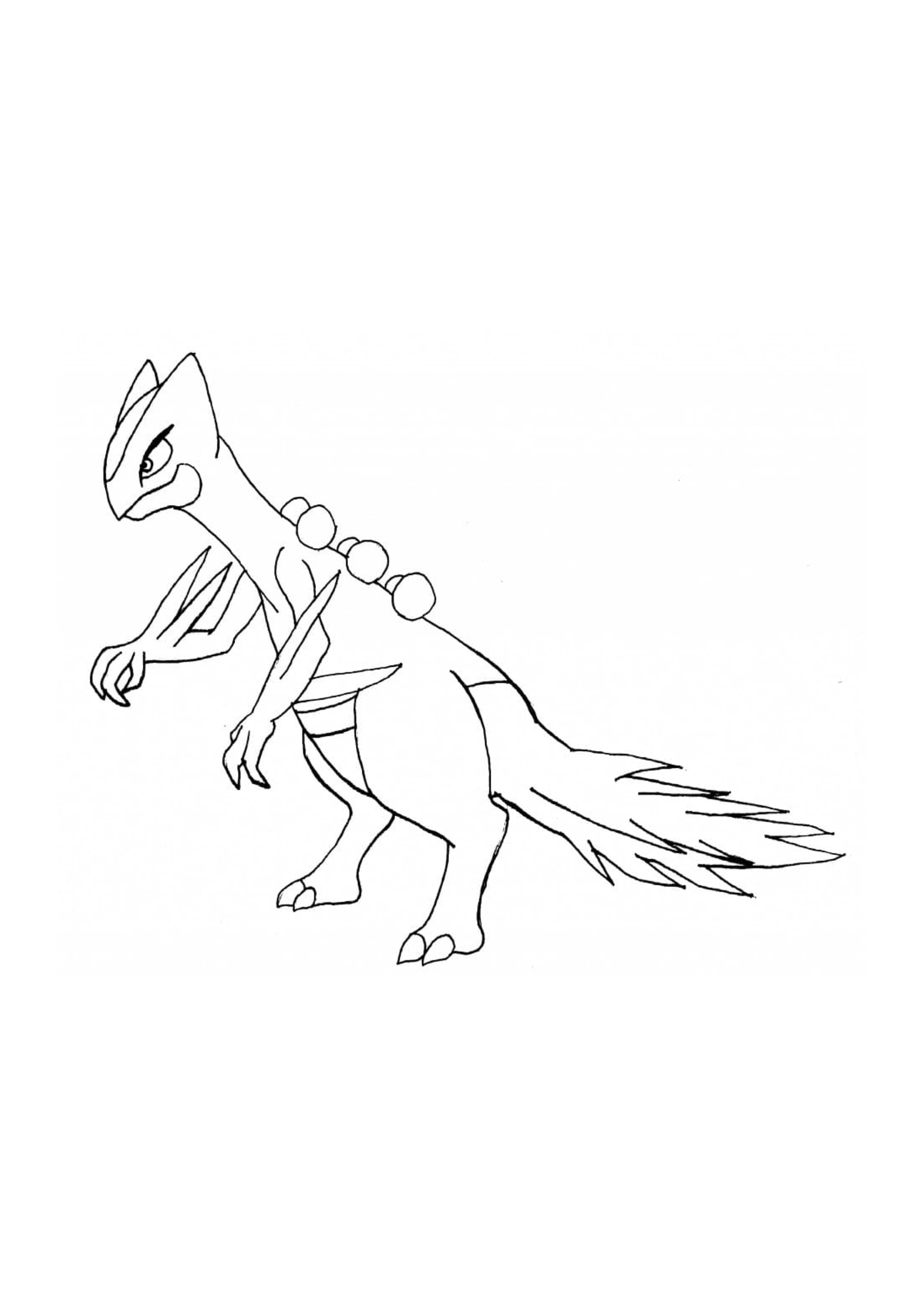Sceptile coloring page (A4) to print