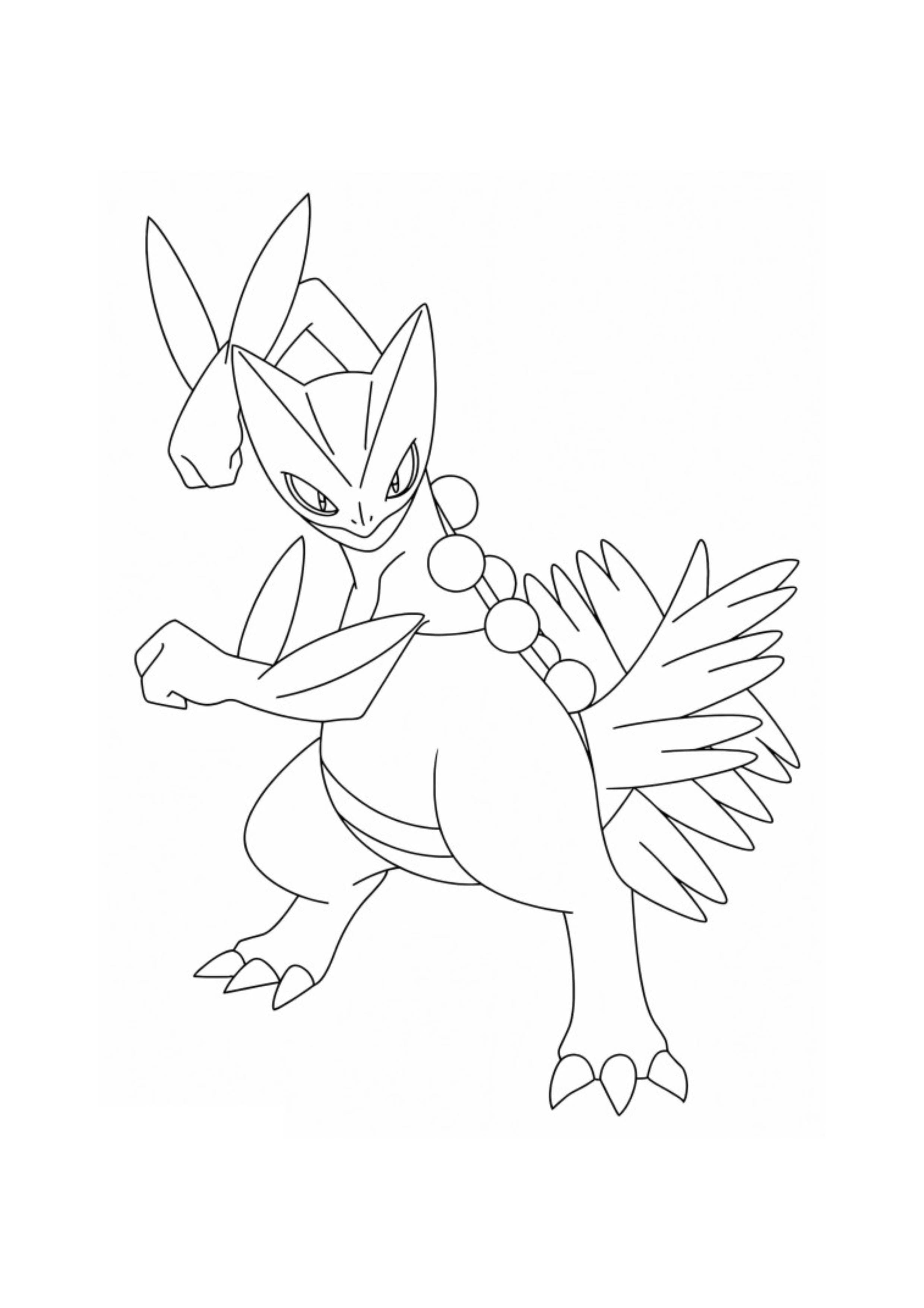 Sceptile coloring page (A4) to print