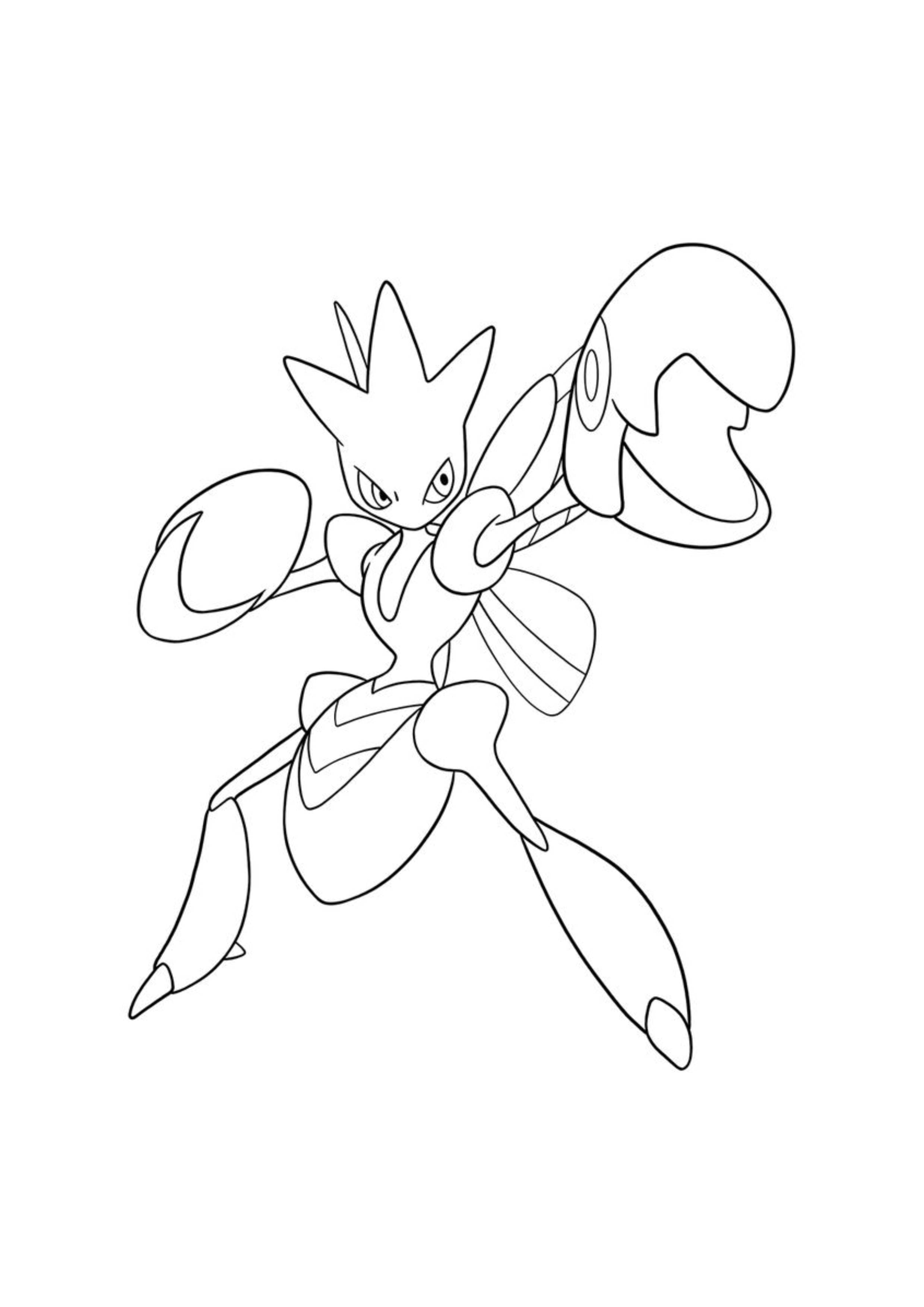 Scizor coloring page (A4) to print