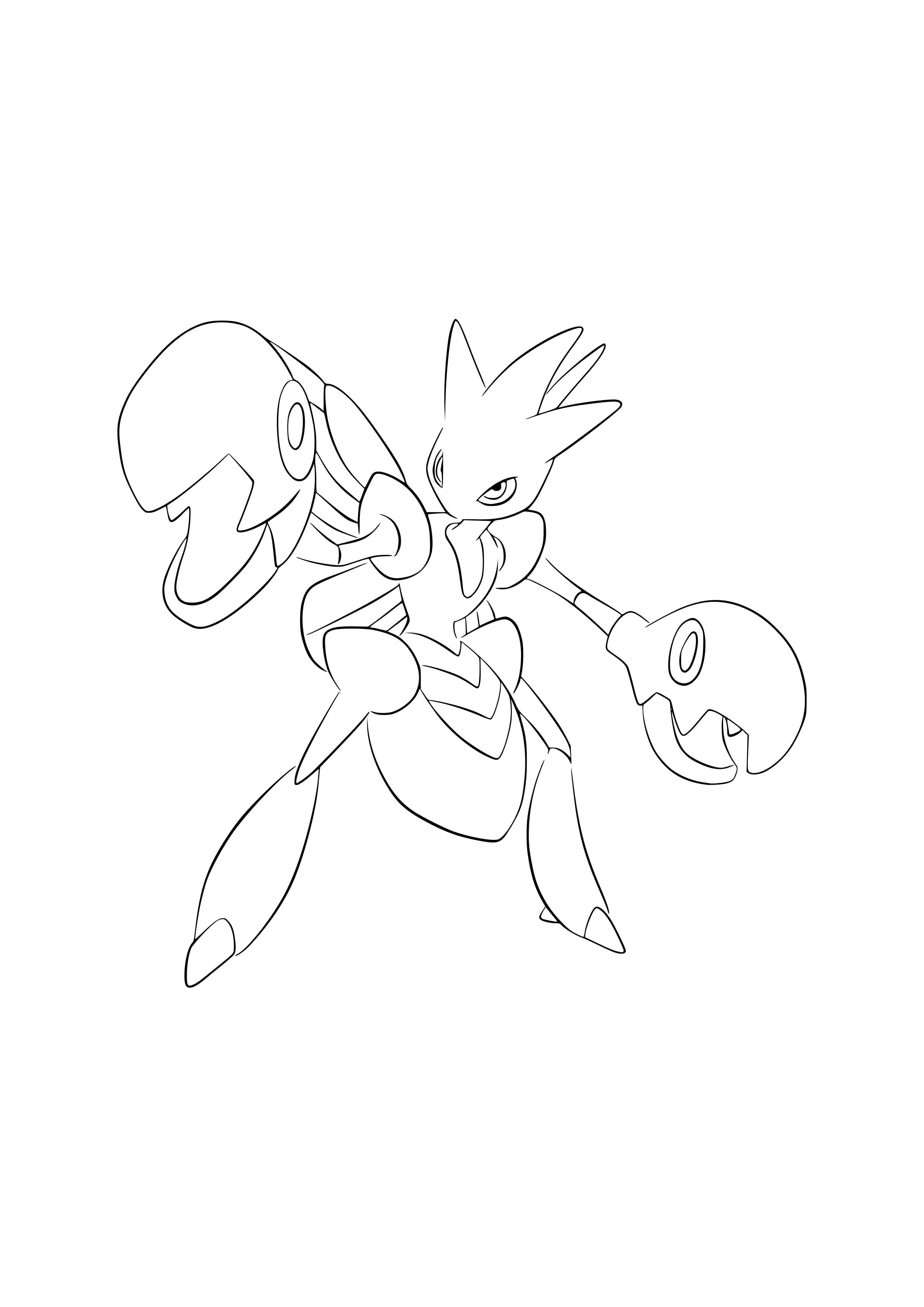 Scizor coloring page (A4) to print