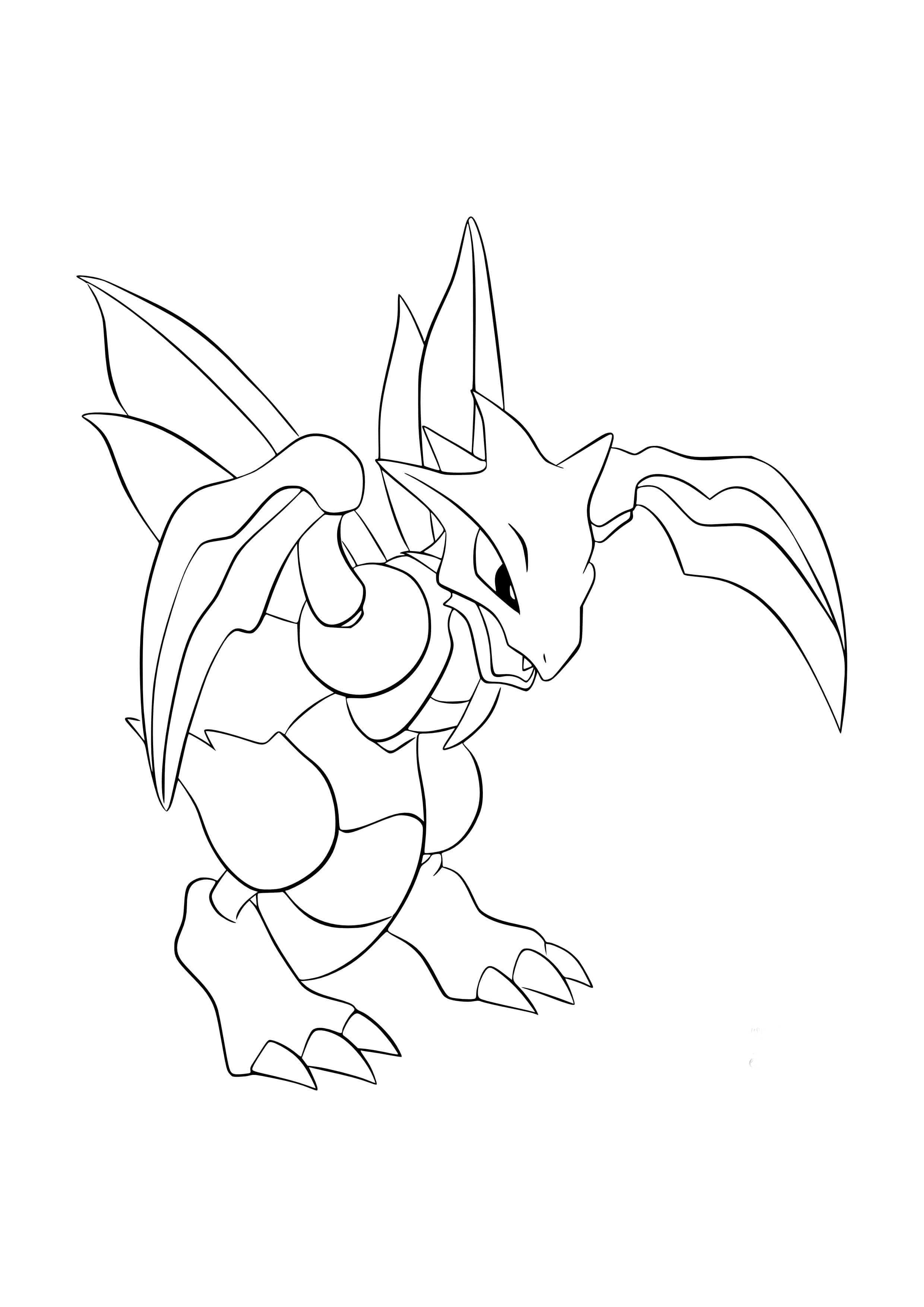 Scyther coloring page (A4) to print