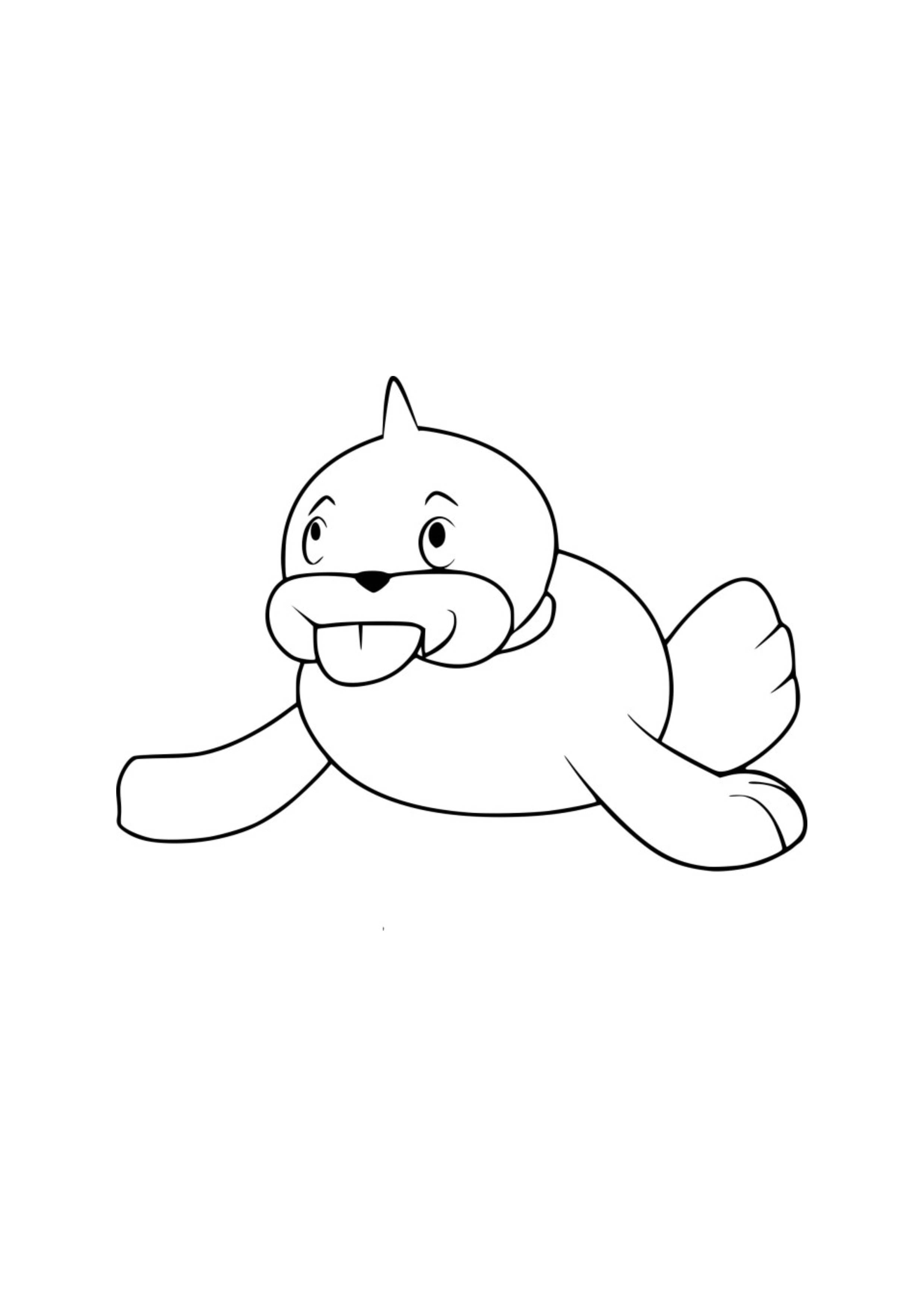 Seel coloring page (A4) to print