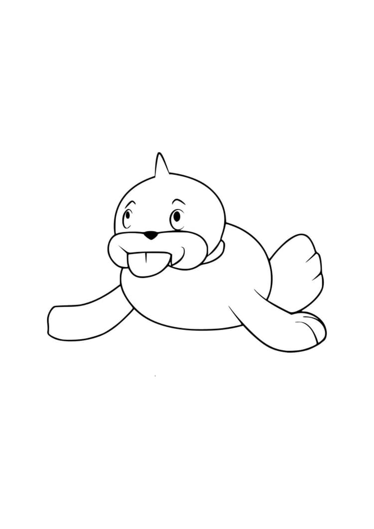 Seel coloring page (A4) to print