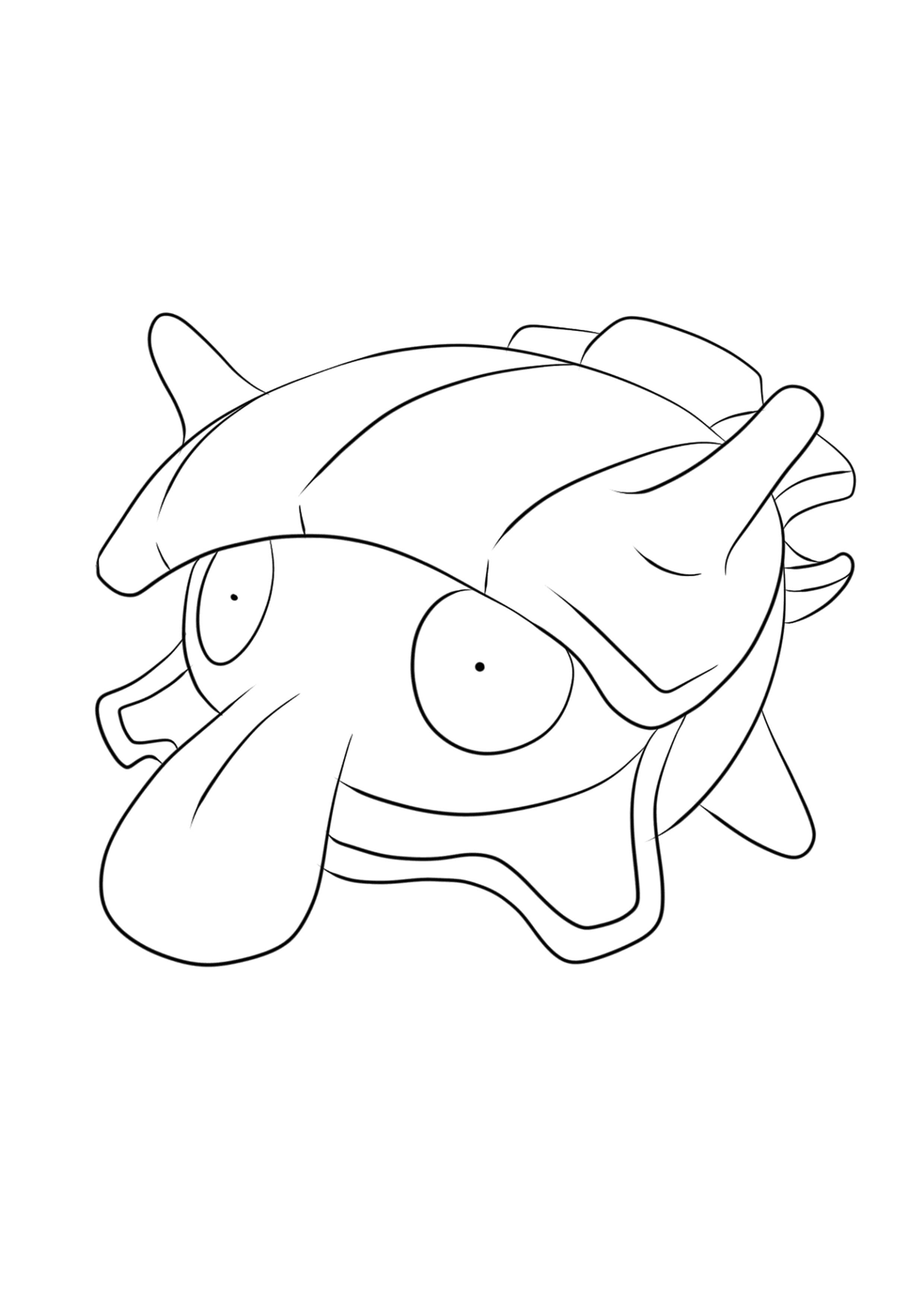 Shellder coloring page (A4) to print