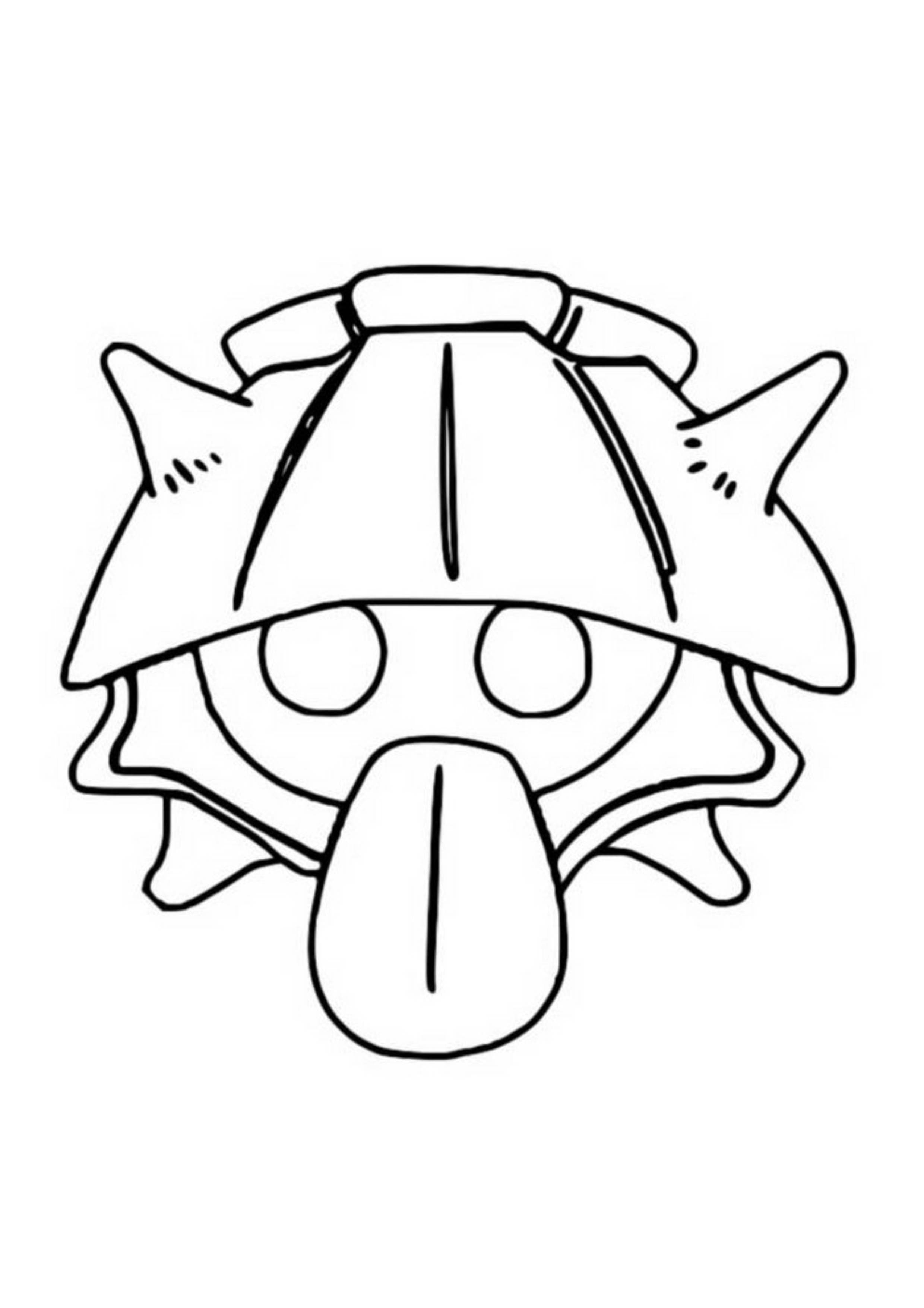 Shellder coloring page (A4) to print