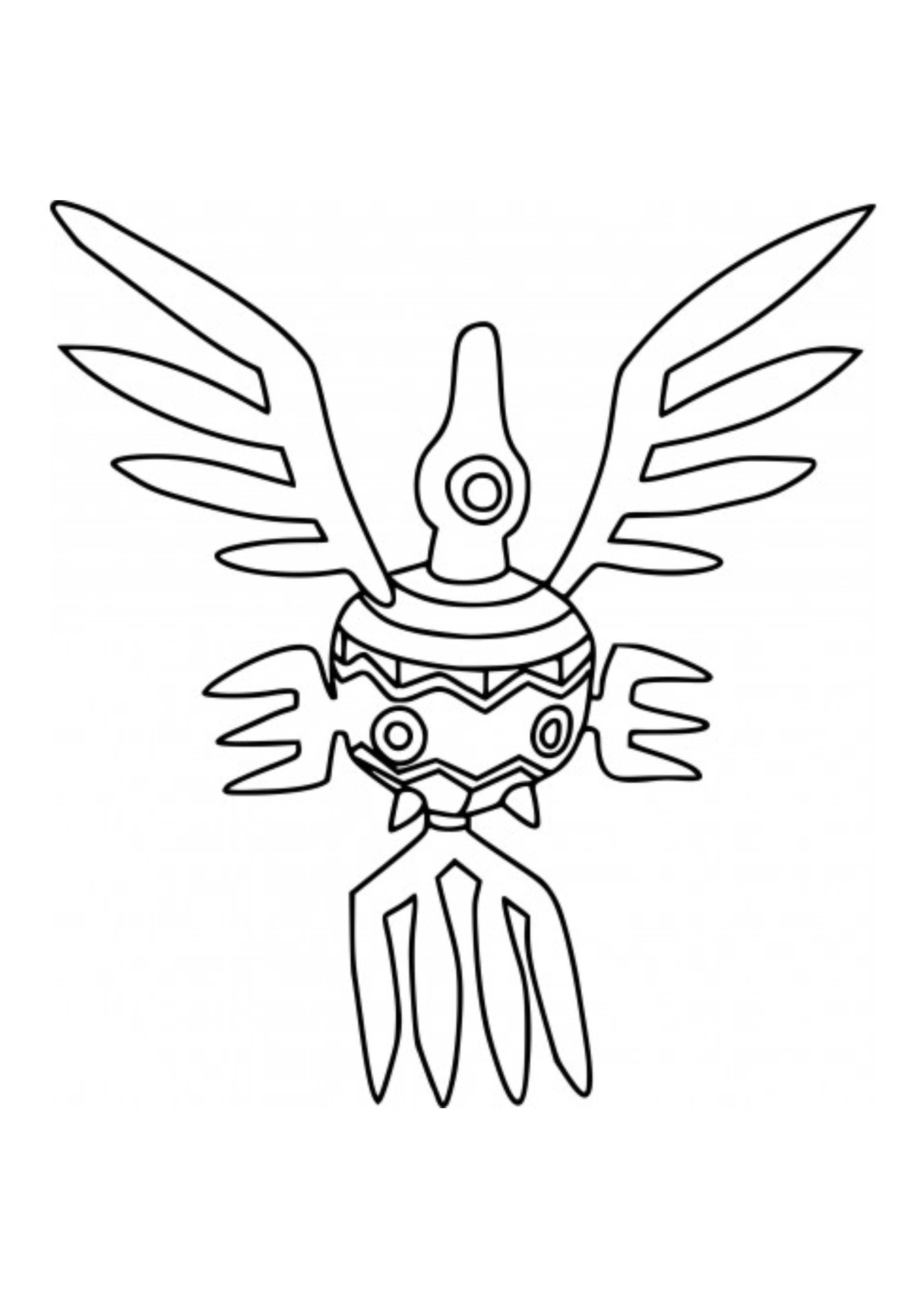 Sigilyph coloring page (A4) to print
