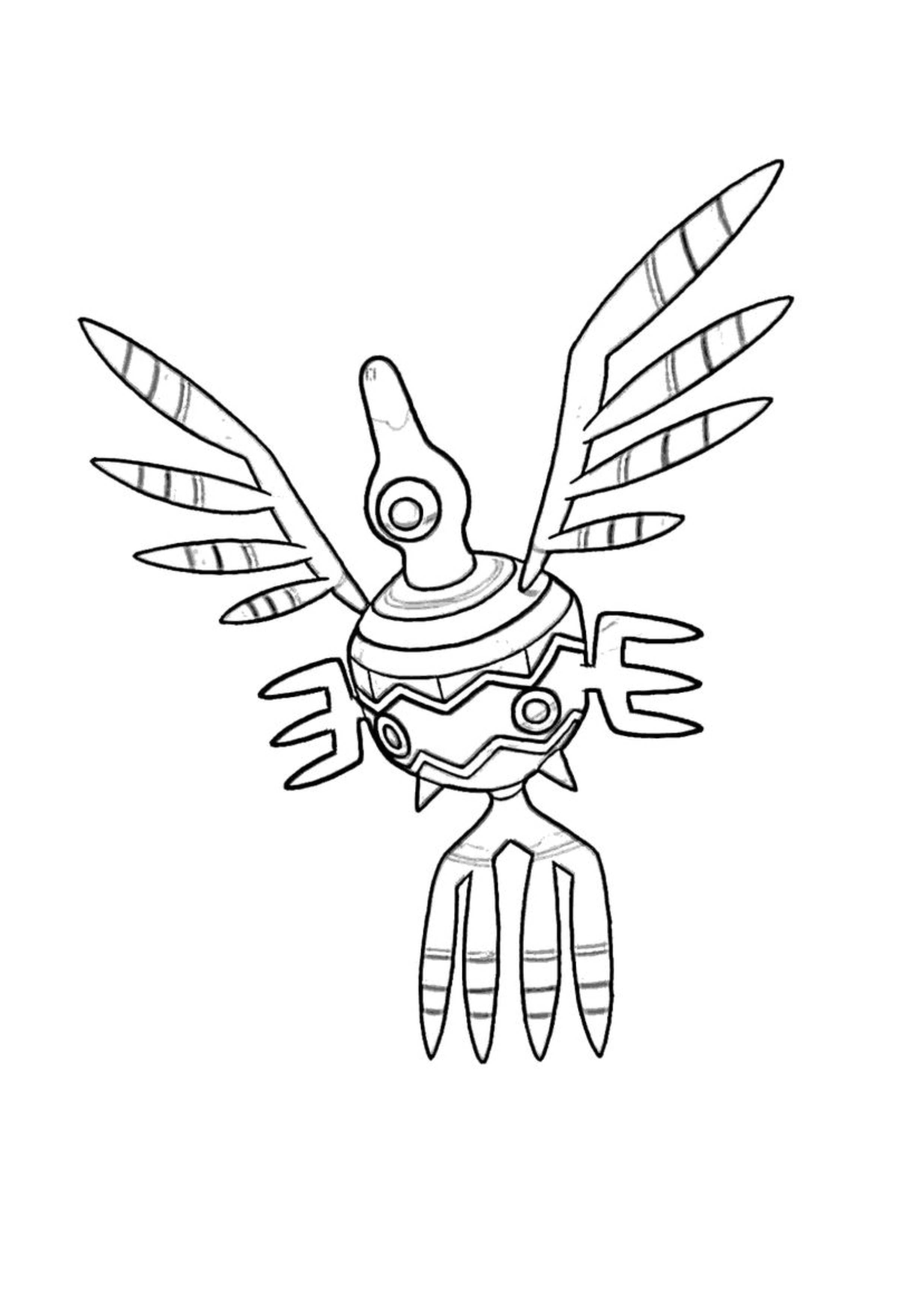 Sigilyph coloring page (A4) to print