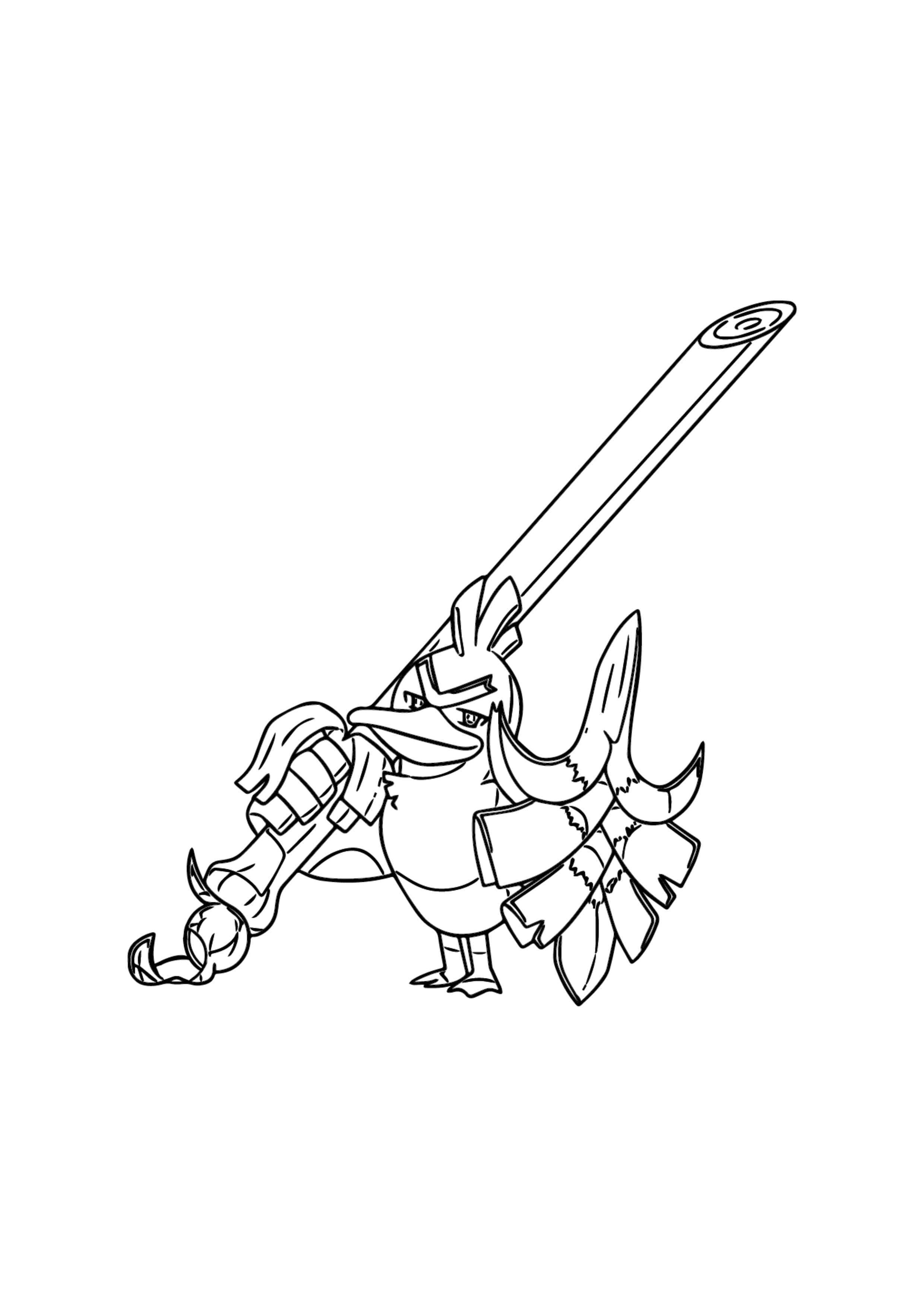 Sirfetch'd coloring page (A4) to print