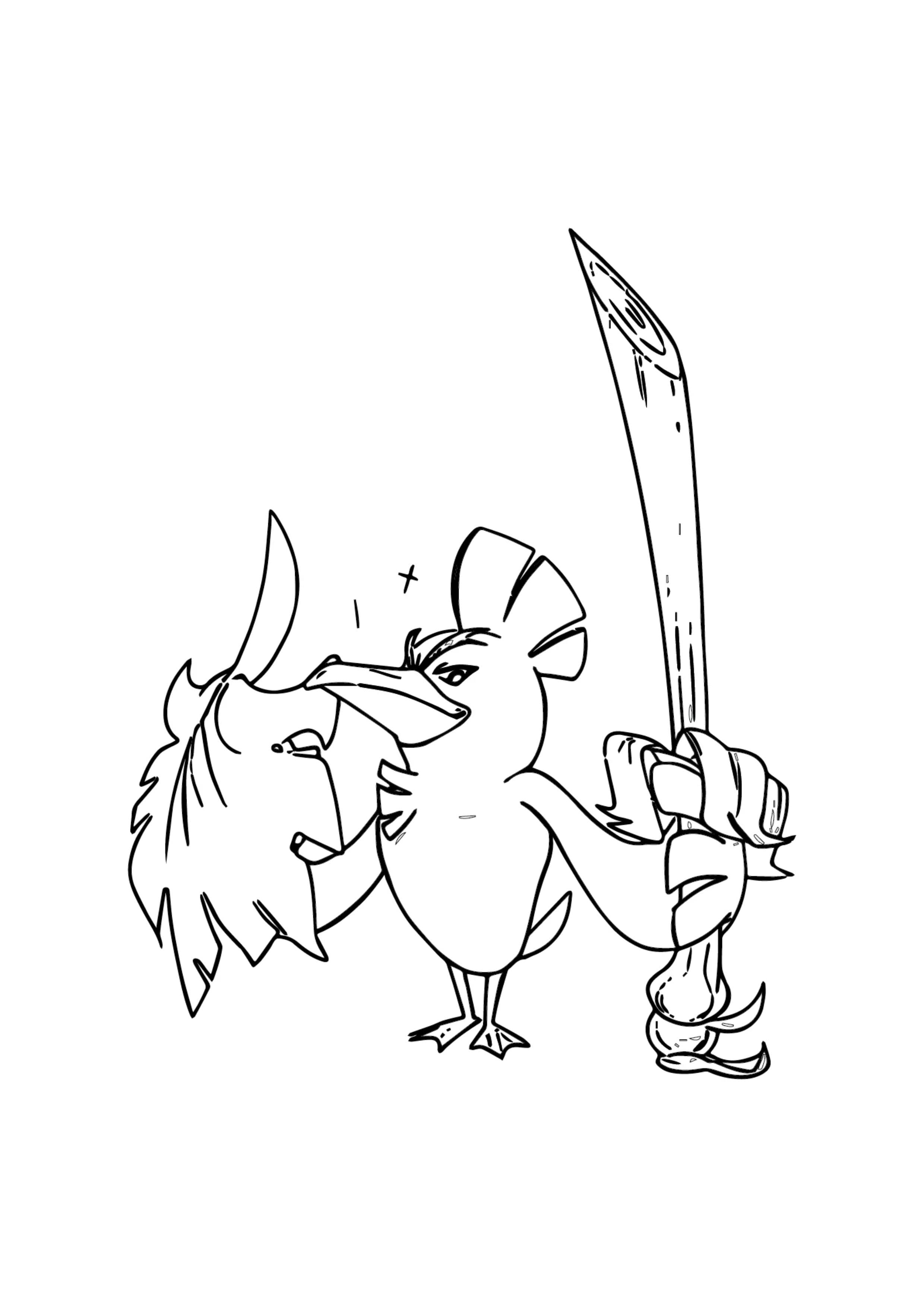 Sirfetch'd coloring page (A4) to print