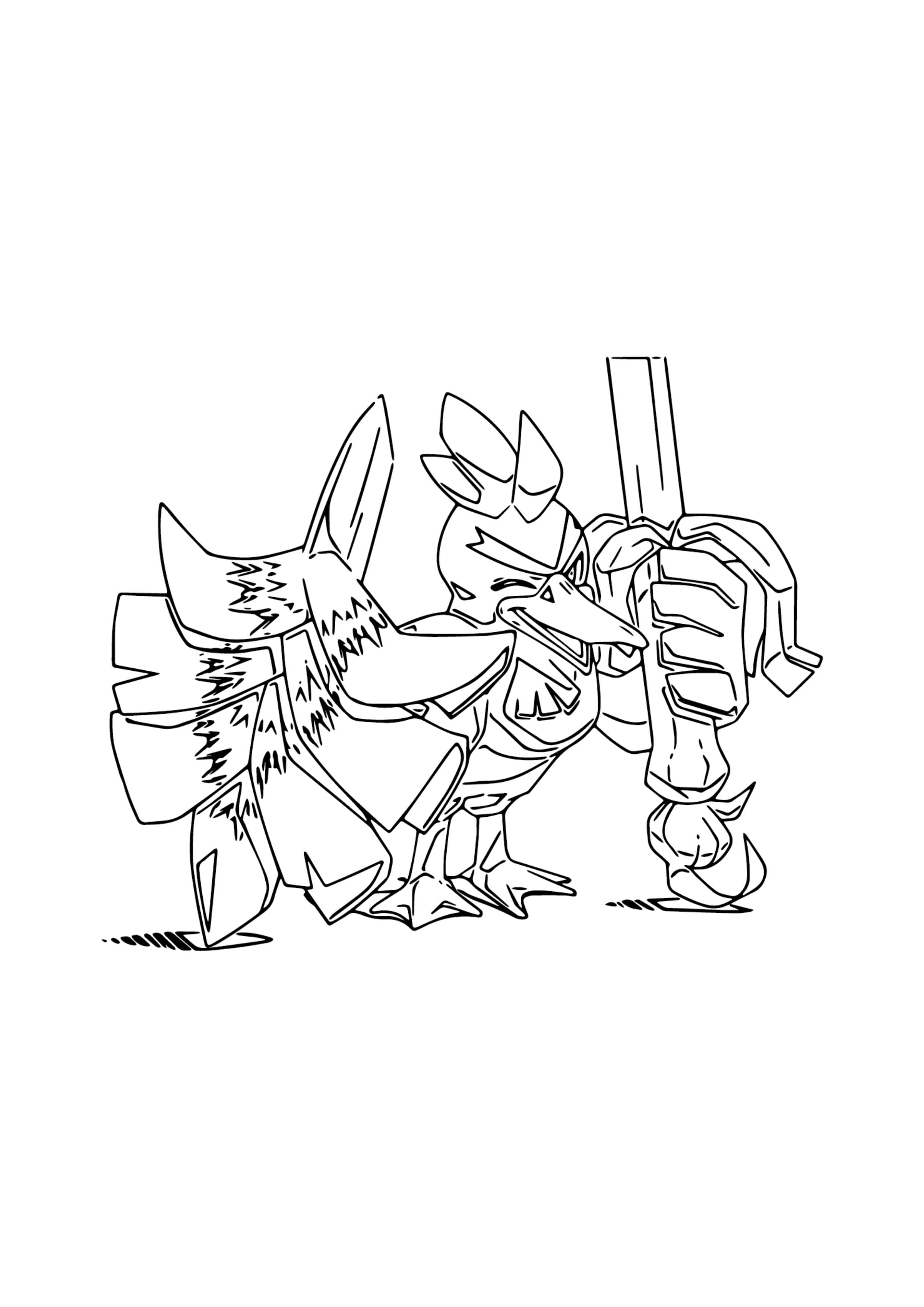 Sirfetch'd coloring page (A4) to print