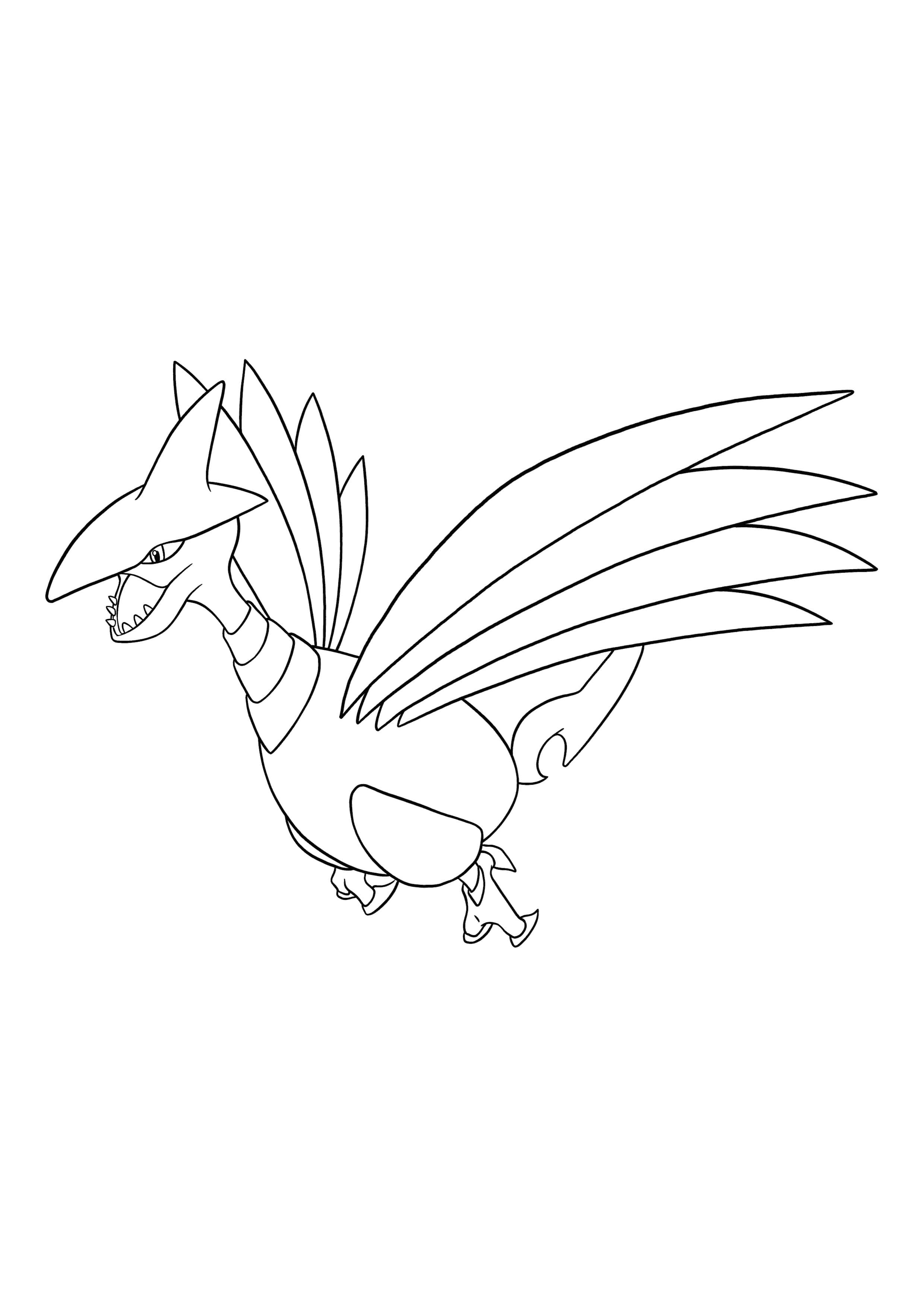 Skarmory coloring page (A4) to print