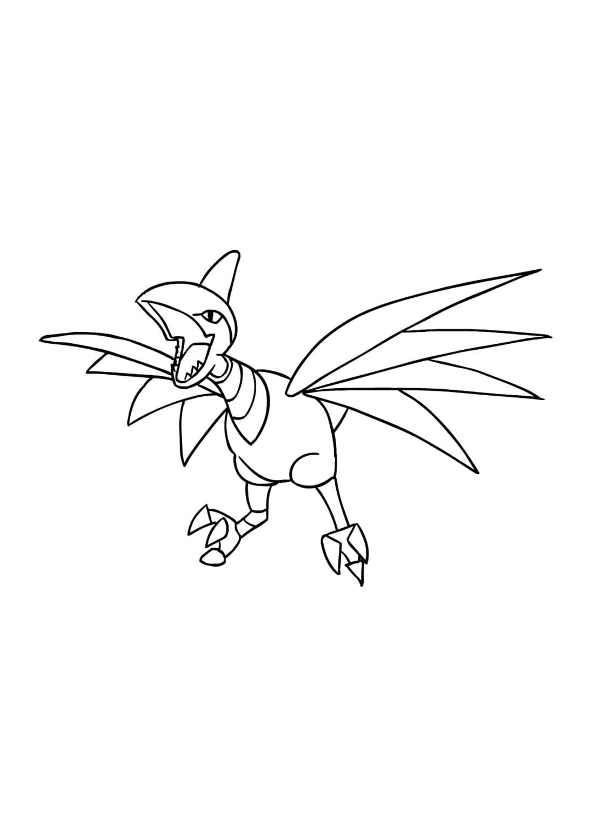 Skarmory coloring page (A4) to print