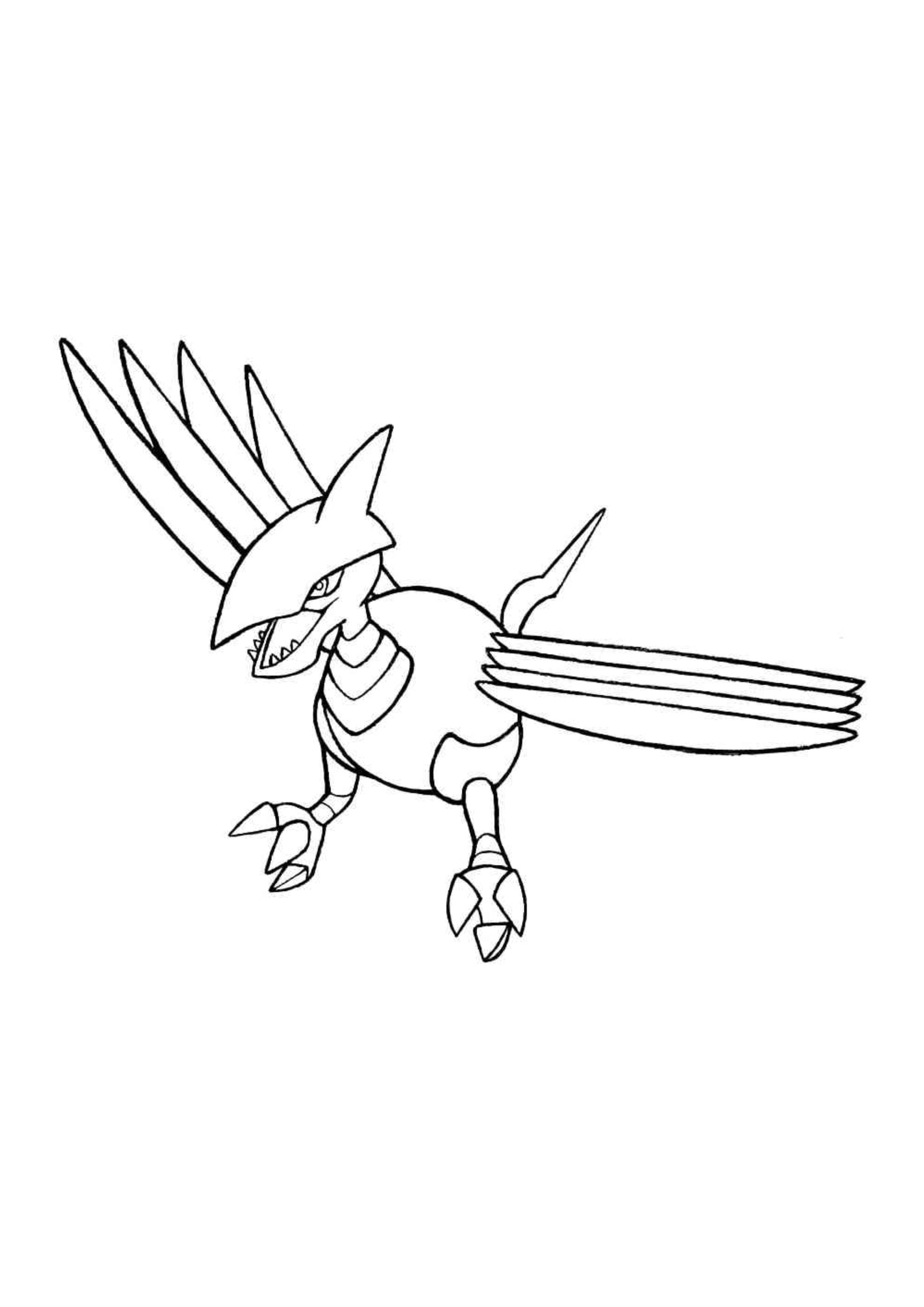 Skarmory coloring page (A4) to print